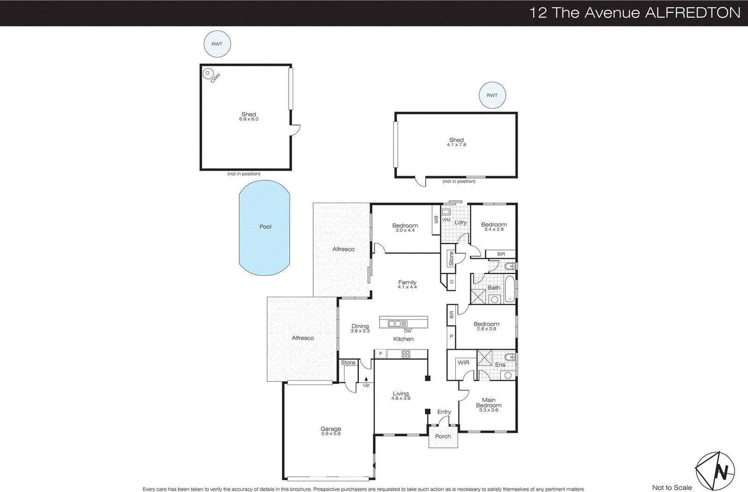 Floorplan of Homely house listing, 12 The Terrace, Alfredton VIC 3350