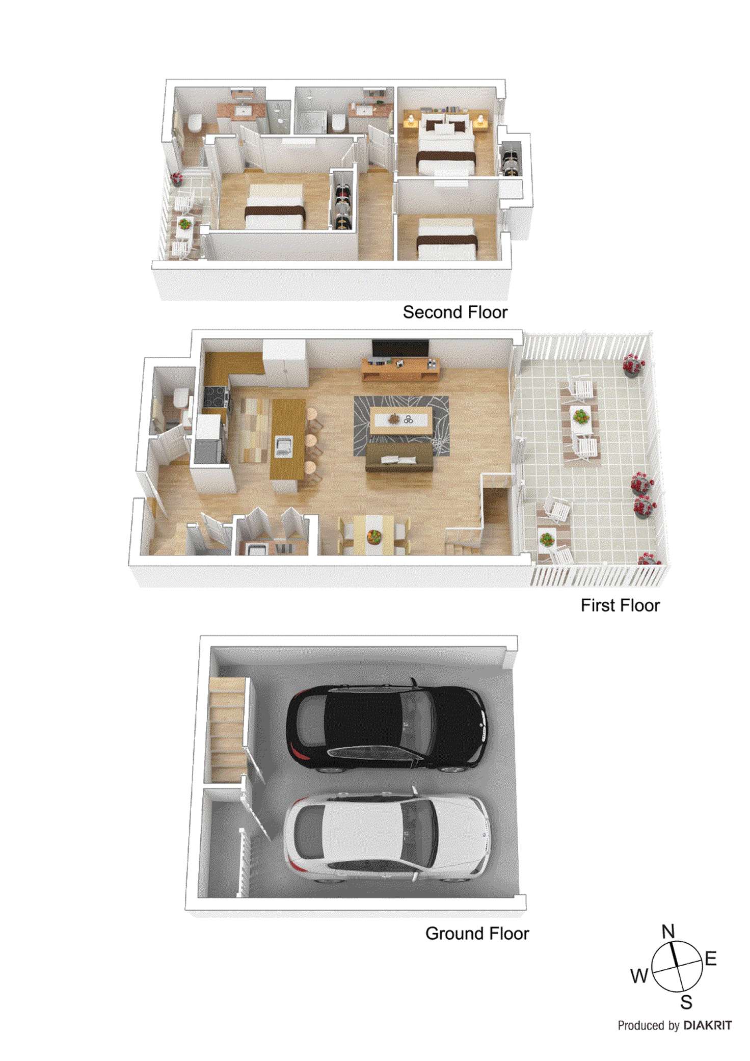 Floorplan of Homely townhouse listing, 9/1311 Toorak Road, Camberwell VIC 3124