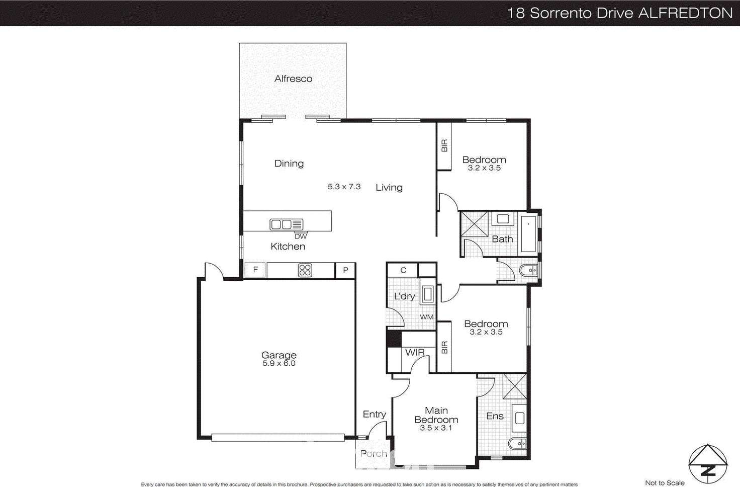 Floorplan of Homely house listing, 18 Sorrento Drive, Alfredton VIC 3350