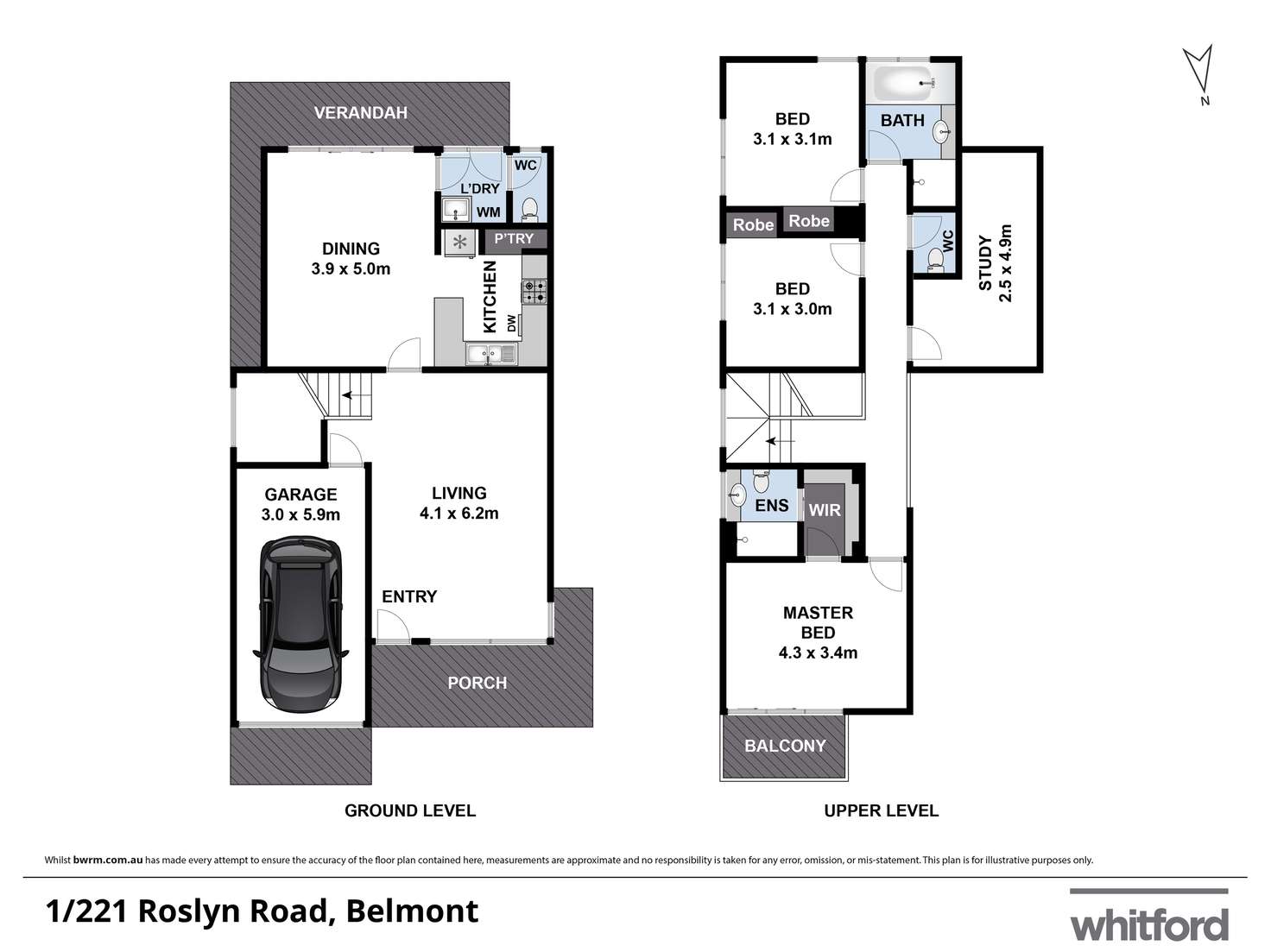 Floorplan of Homely house listing, 1/221 Roslyn Road, Belmont VIC 3216