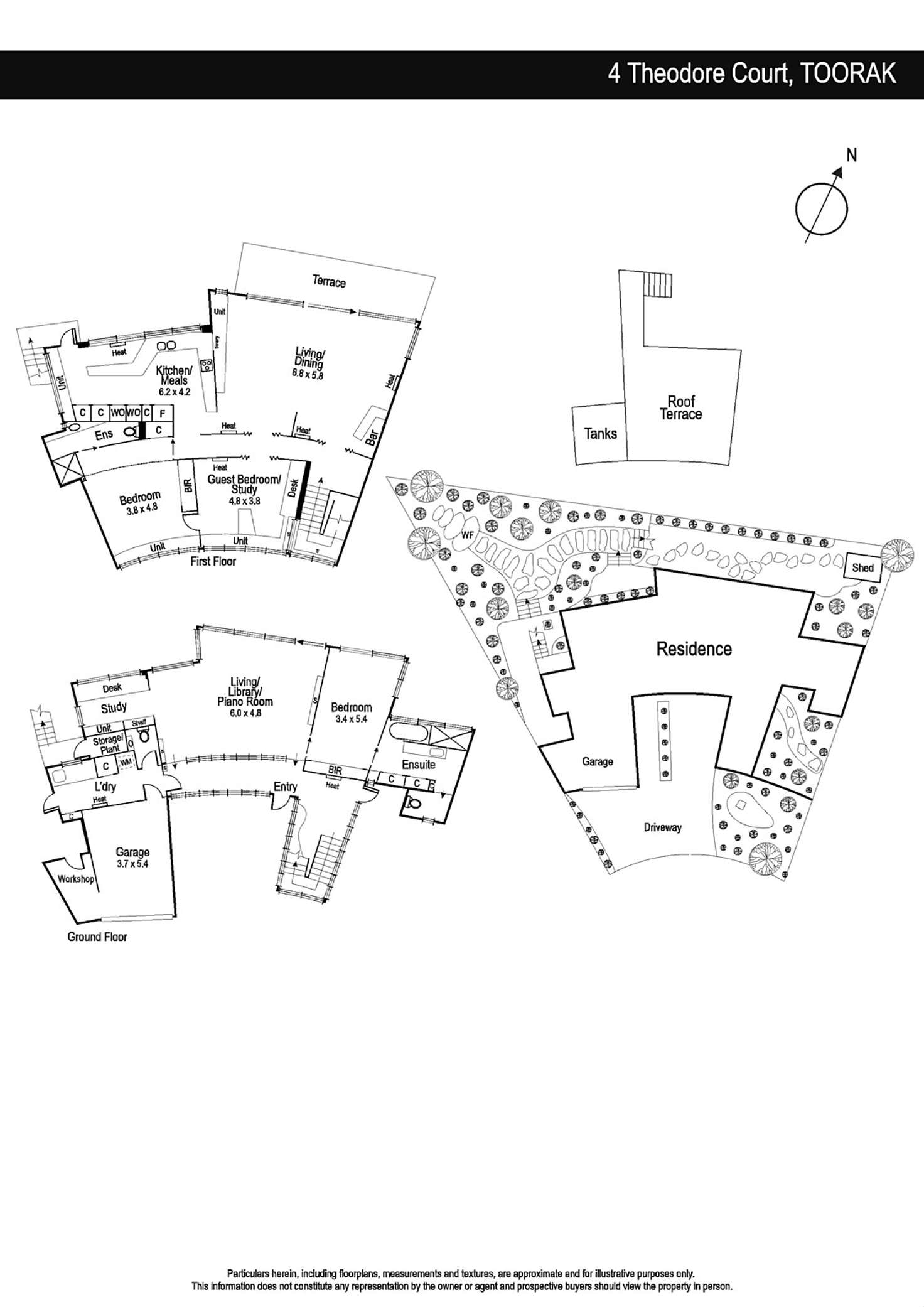 Floorplan of Homely house listing, 4 Theodore Court, Toorak VIC 3142