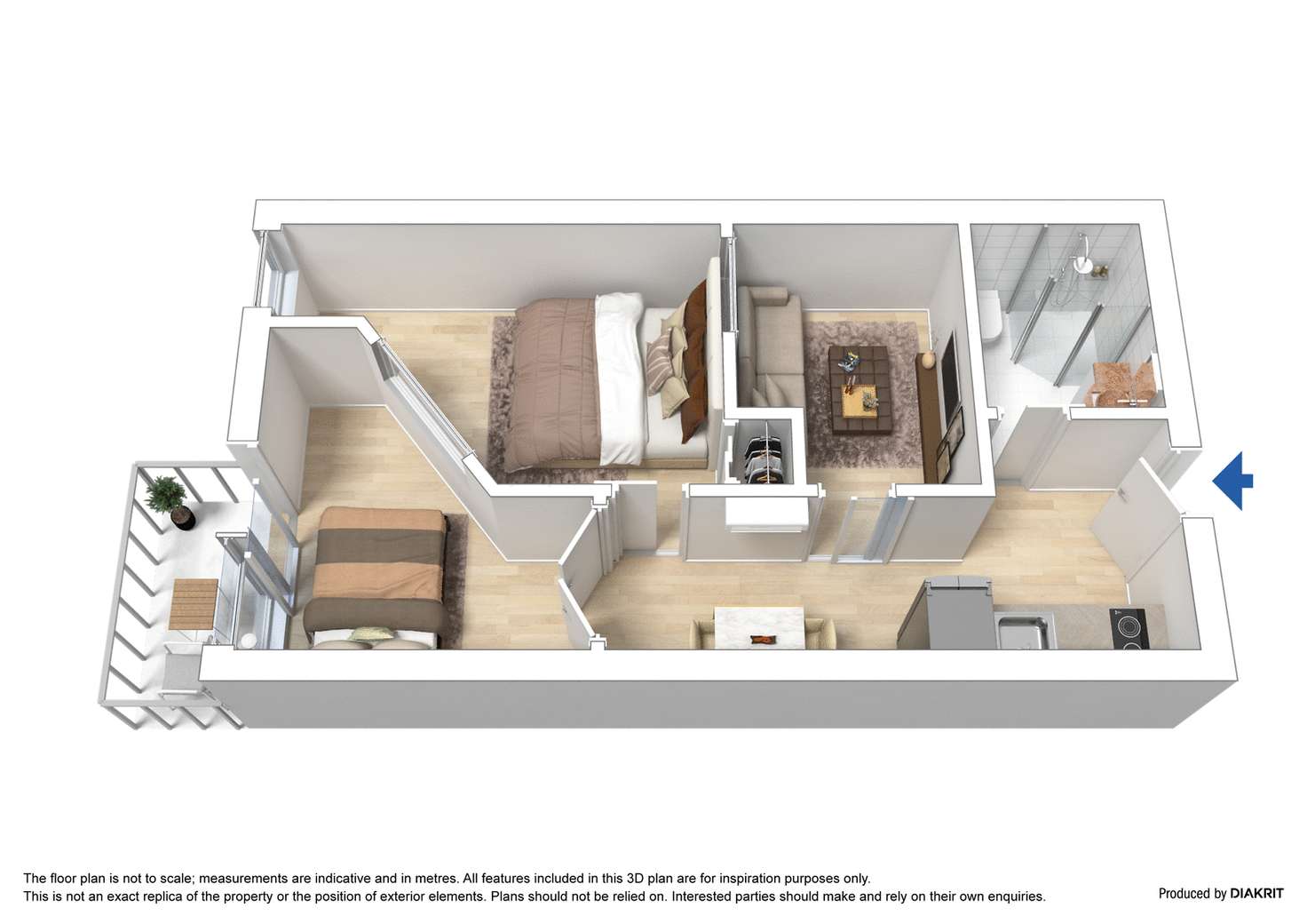 Floorplan of Homely apartment listing, 205/488 Swanston Street, Carlton VIC 3053