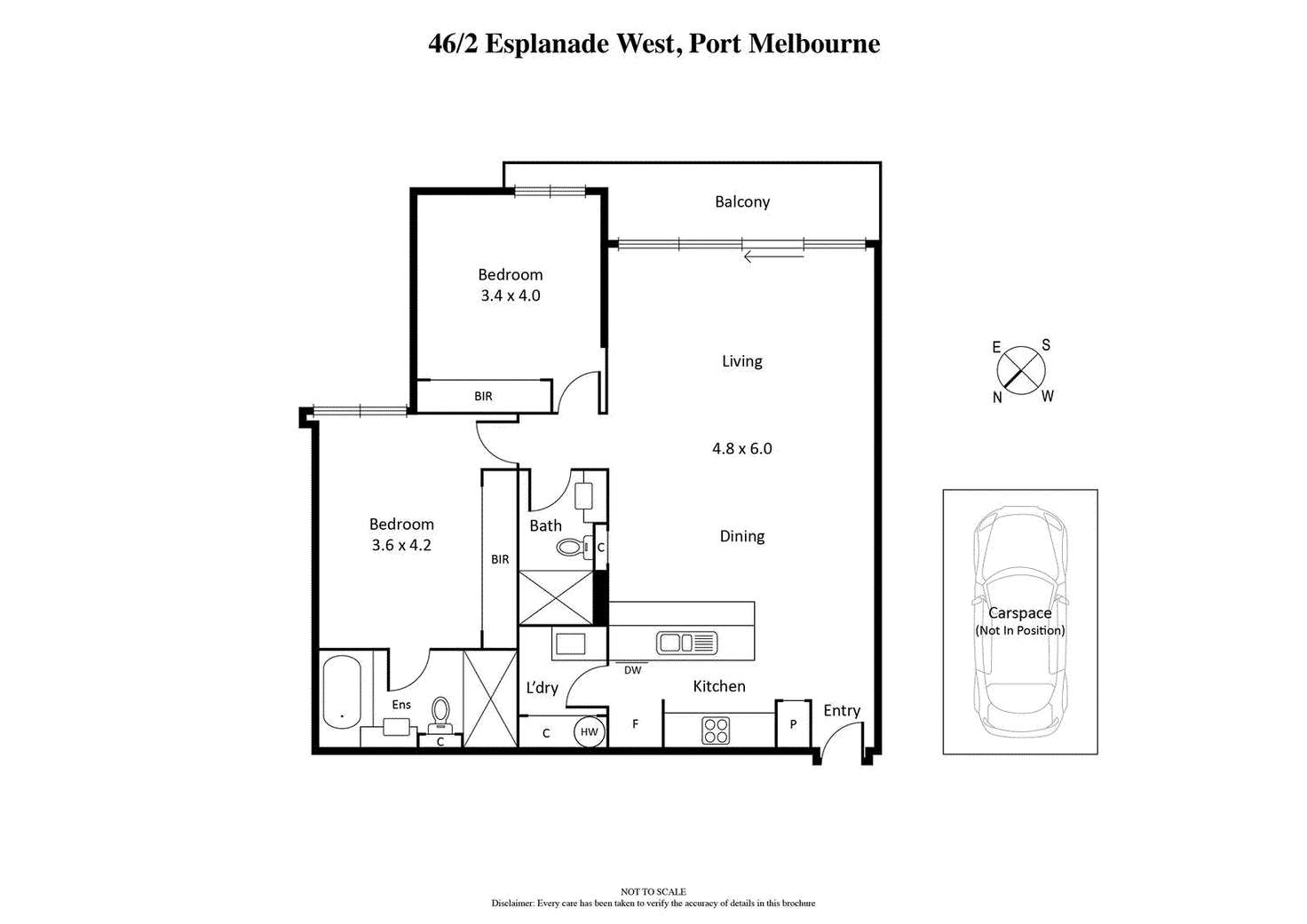 Floorplan of Homely apartment listing, 46/2 Esplanade West, Port Melbourne VIC 3207