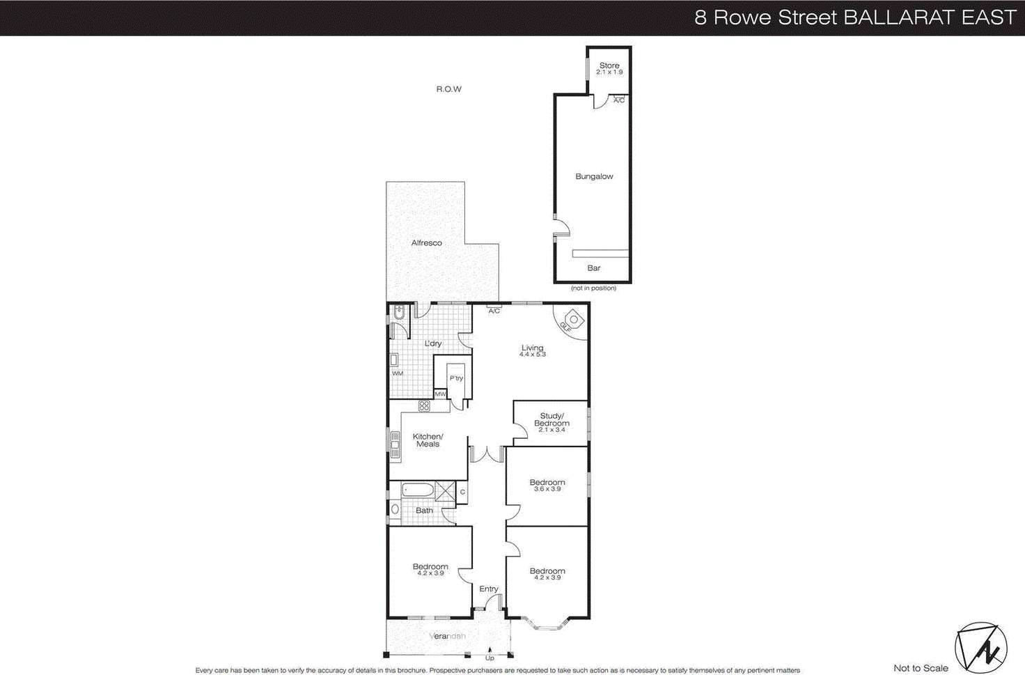 Floorplan of Homely house listing, 8 Rowe Street, Ballarat East VIC 3350