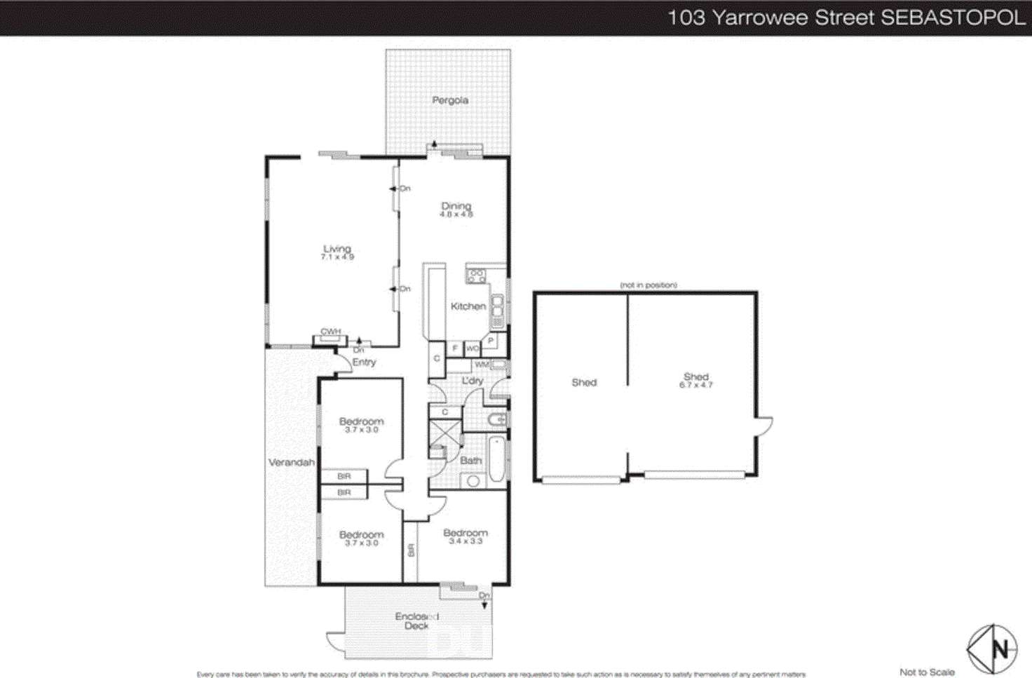 Floorplan of Homely house listing, 103 Yarrowee Street, Sebastopol VIC 3356