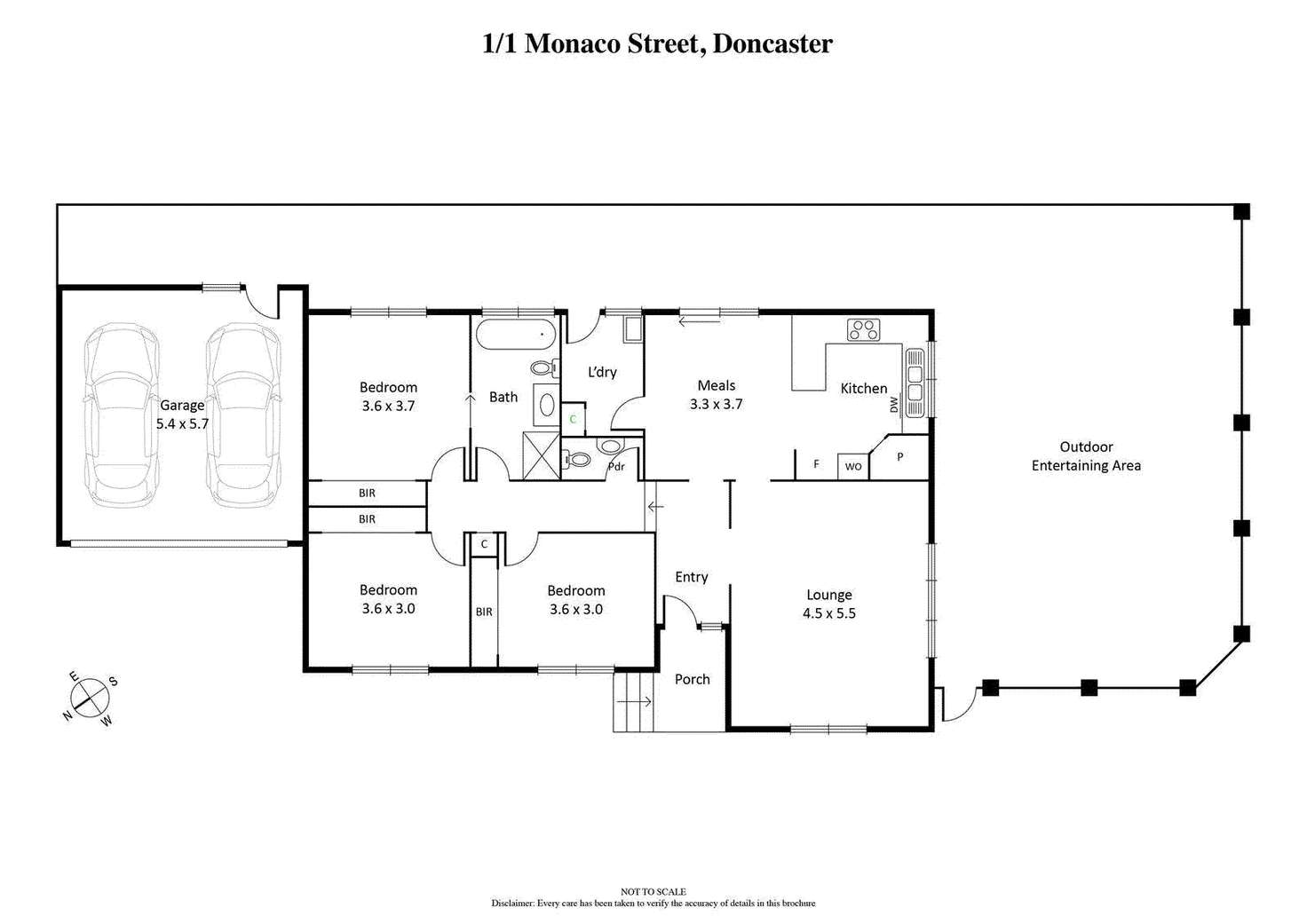 Floorplan of Homely unit listing, 1/1 Monaco Street, Doncaster VIC 3108