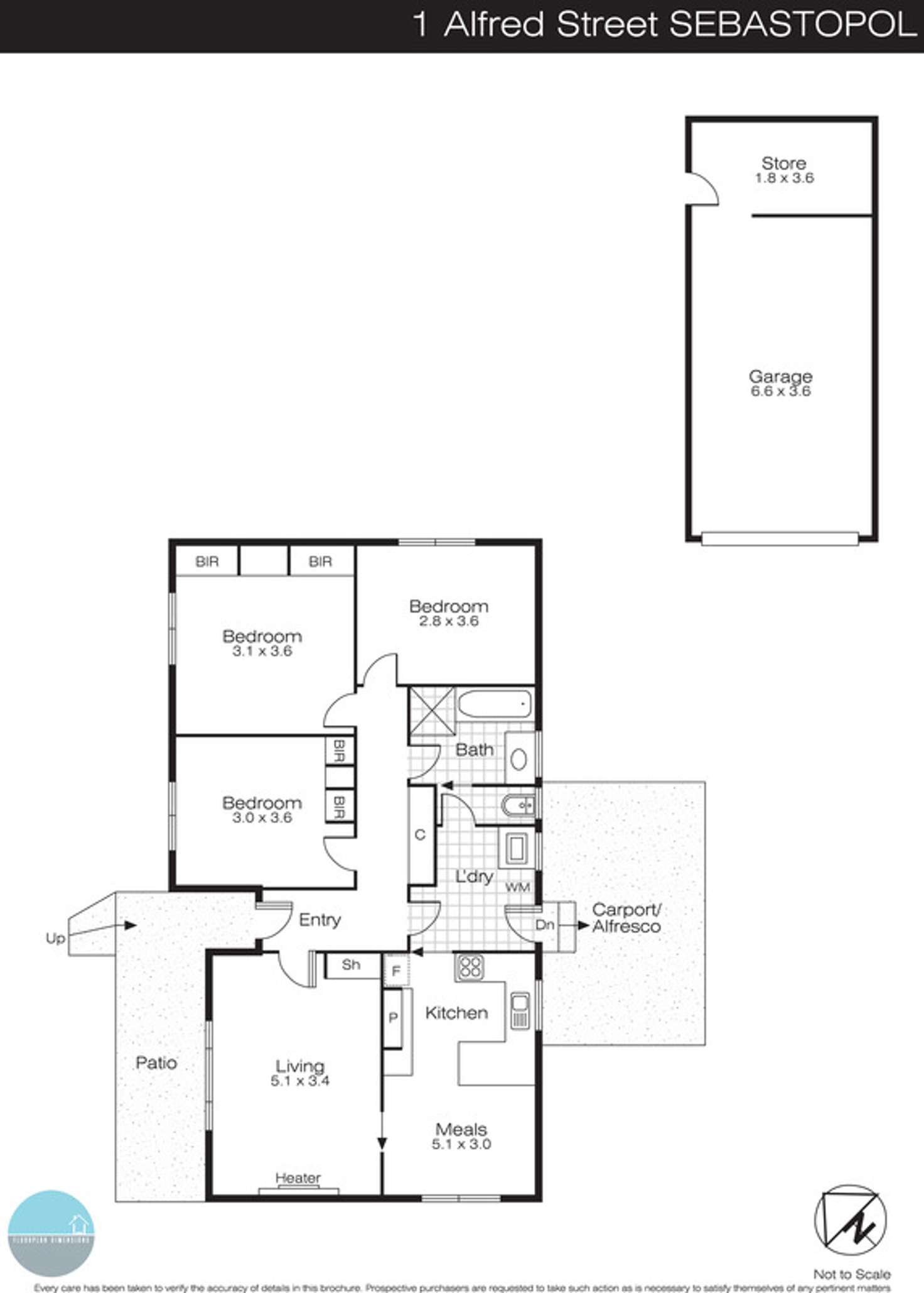 Floorplan of Homely house listing, 1 Alfred Street, Sebastopol VIC 3356