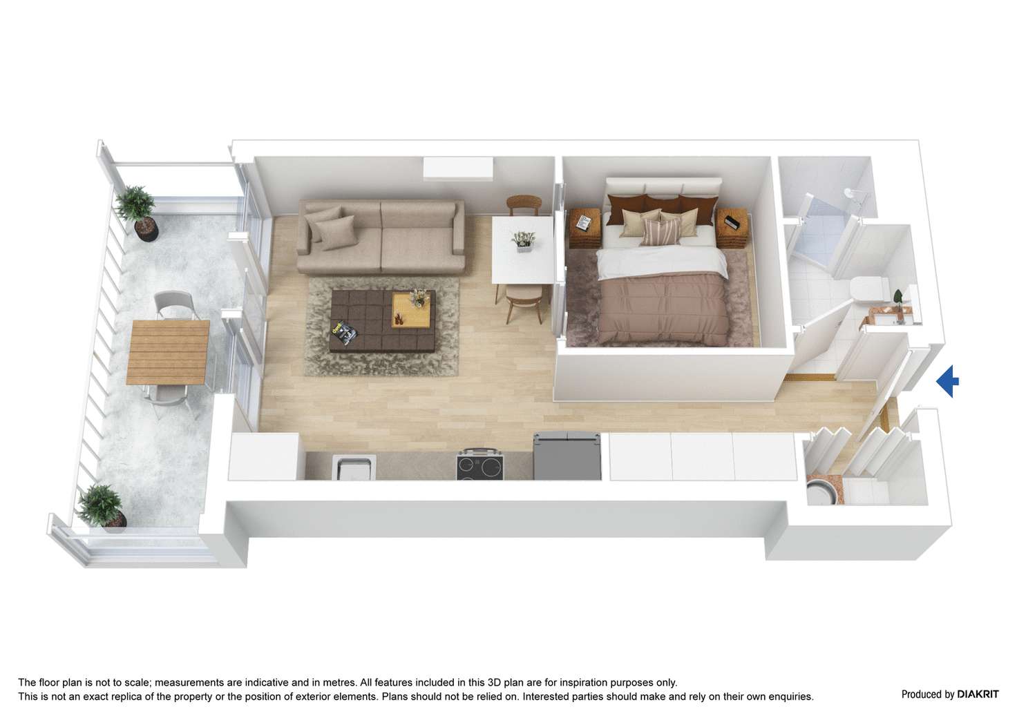 Floorplan of Homely apartment listing, 609/8 Garden Street, South Yarra VIC 3141