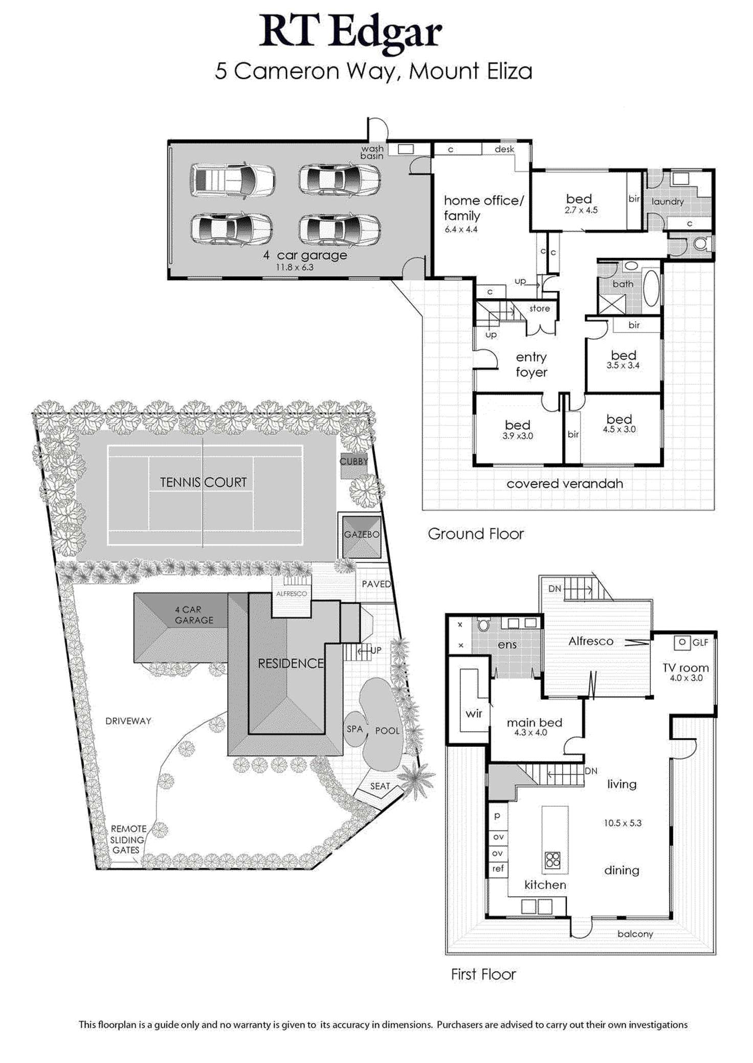 Floorplan of Homely house listing, 5 Cameron Way, Mount Eliza VIC 3930