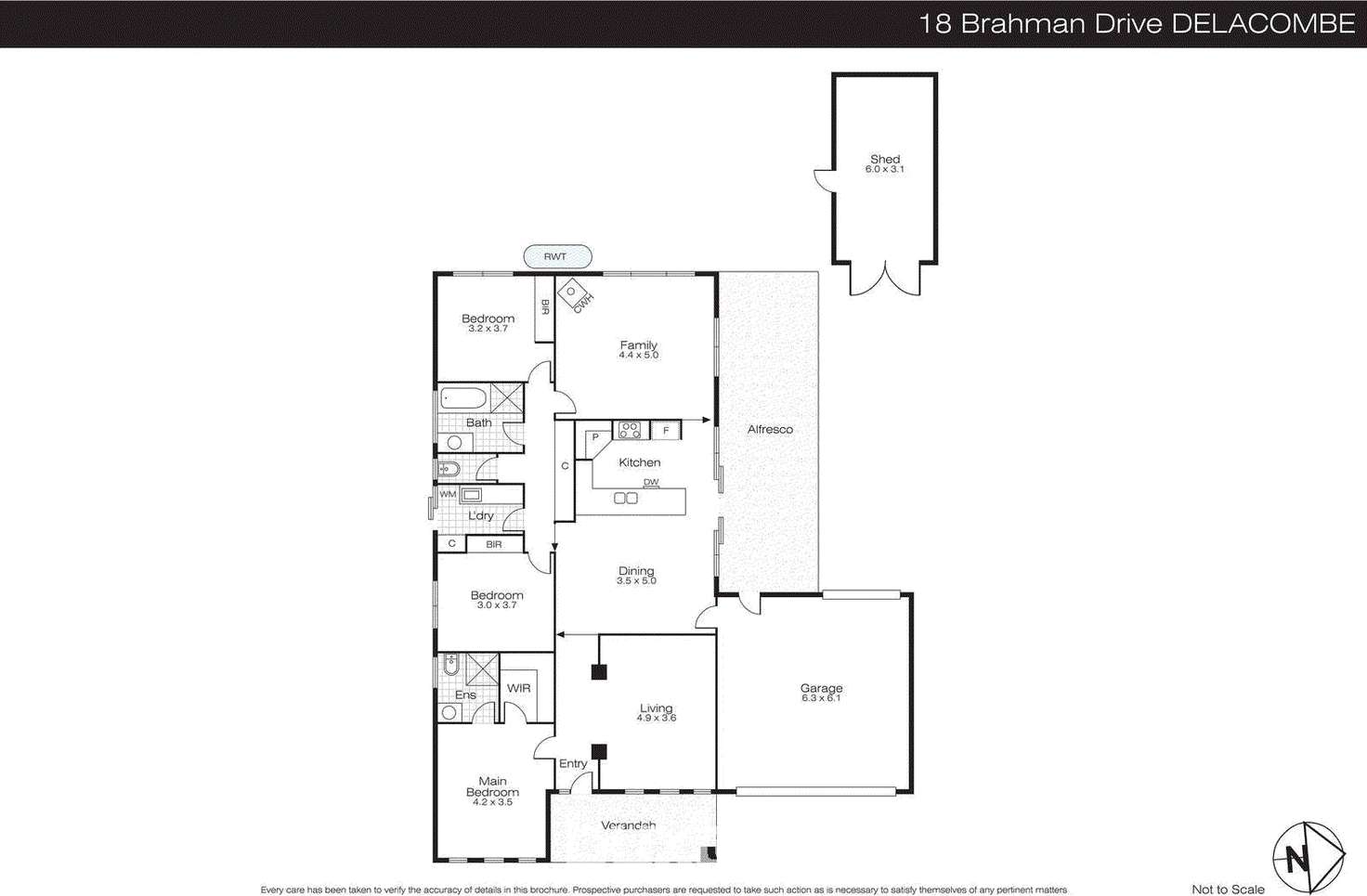 Floorplan of Homely house listing, 18 Brahman Drive, Delacombe VIC 3356