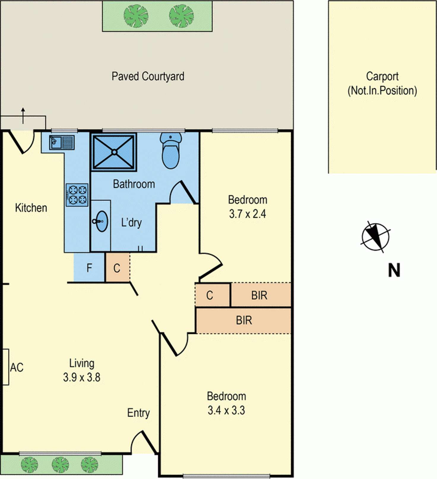 Floorplan of Homely unit listing, 2/41 Albenca Street, Mentone VIC 3194