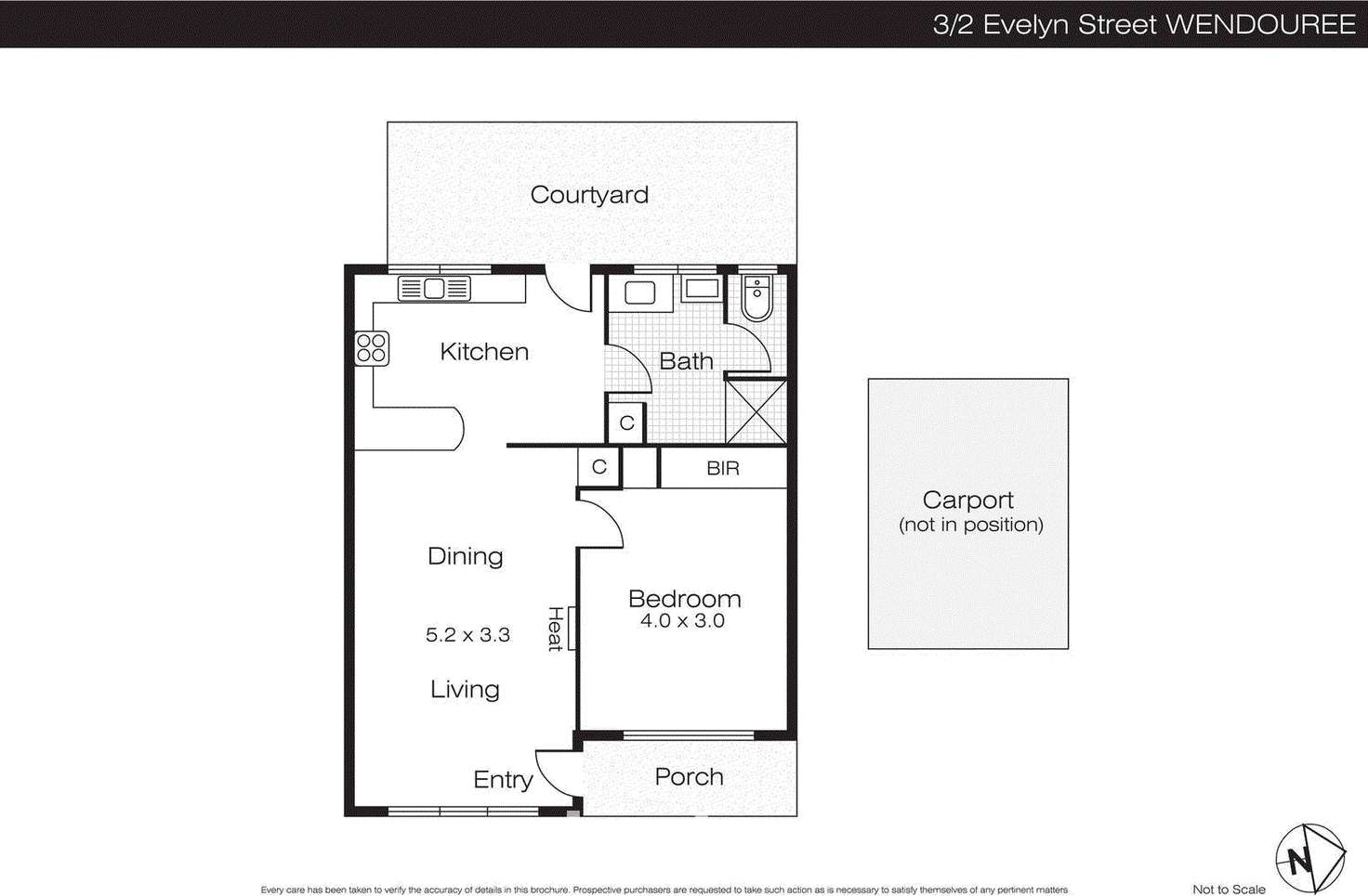 Floorplan of Homely house listing, 3/2 Evelyn Street, Wendouree VIC 3355