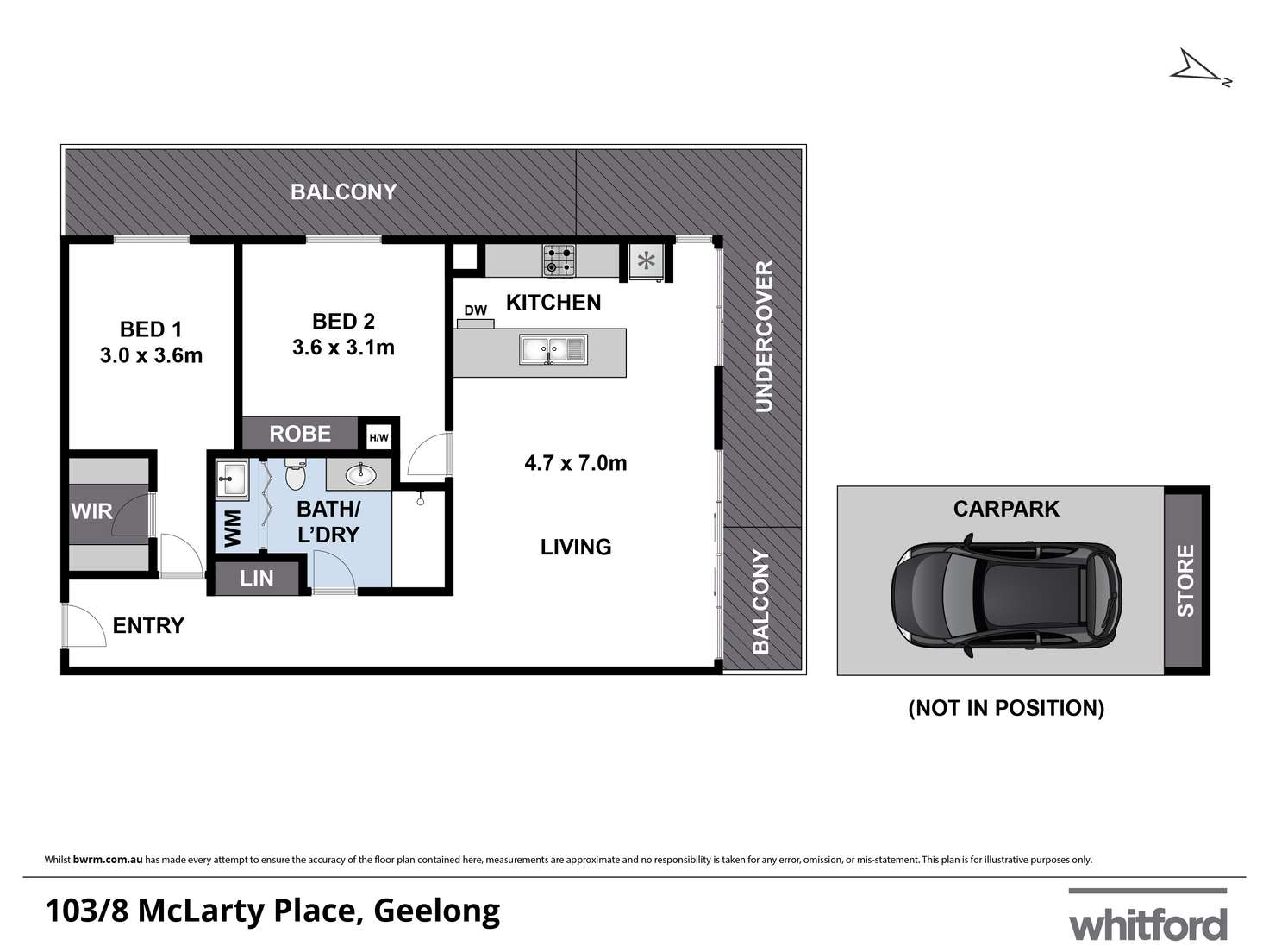 Floorplan of Homely apartment listing, Level 1, 103/8-10 Mclarty Place, Geelong VIC 3220