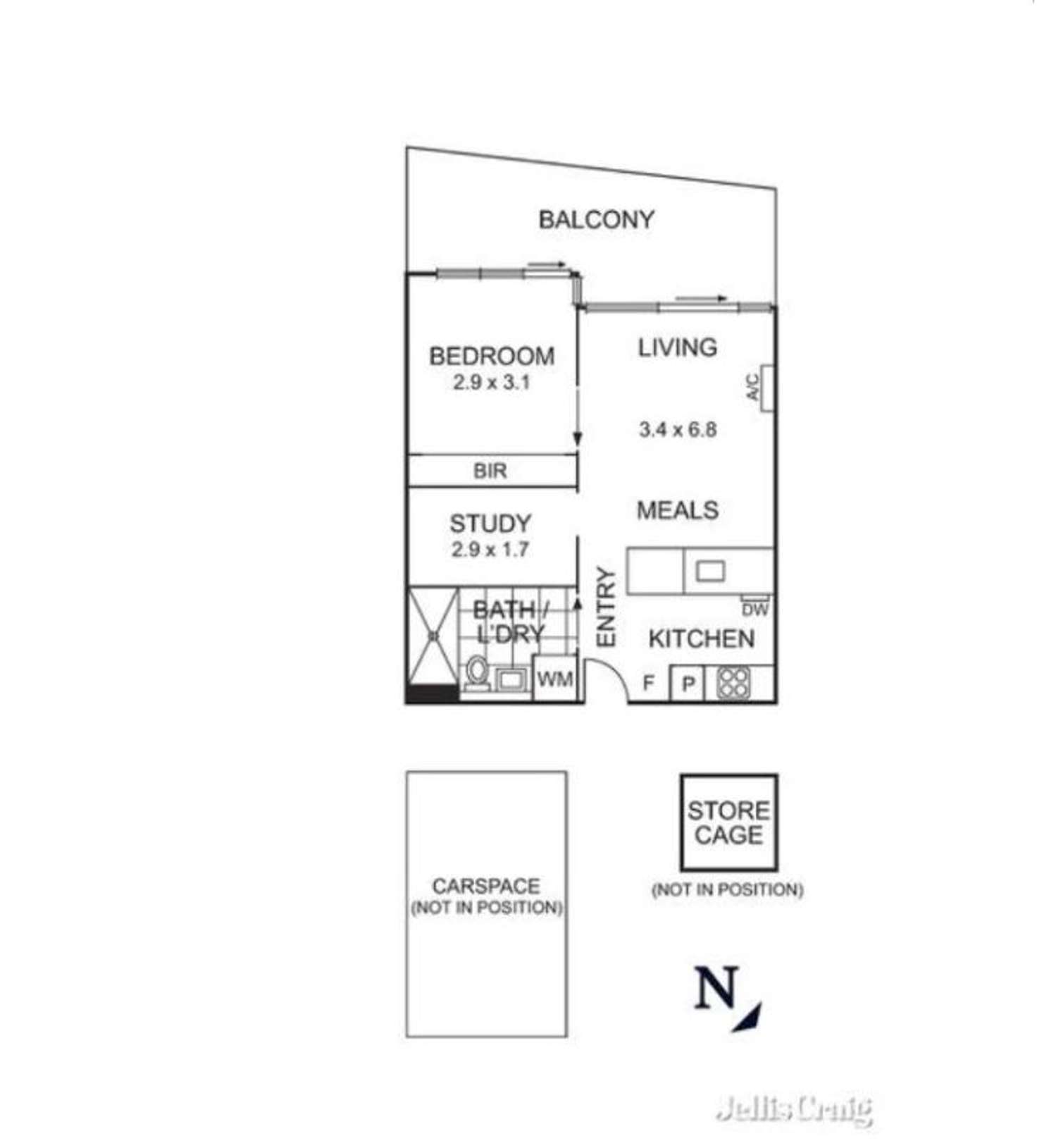 Floorplan of Homely apartment listing, 606/1 Westley Avenue, Ivanhoe VIC 3079