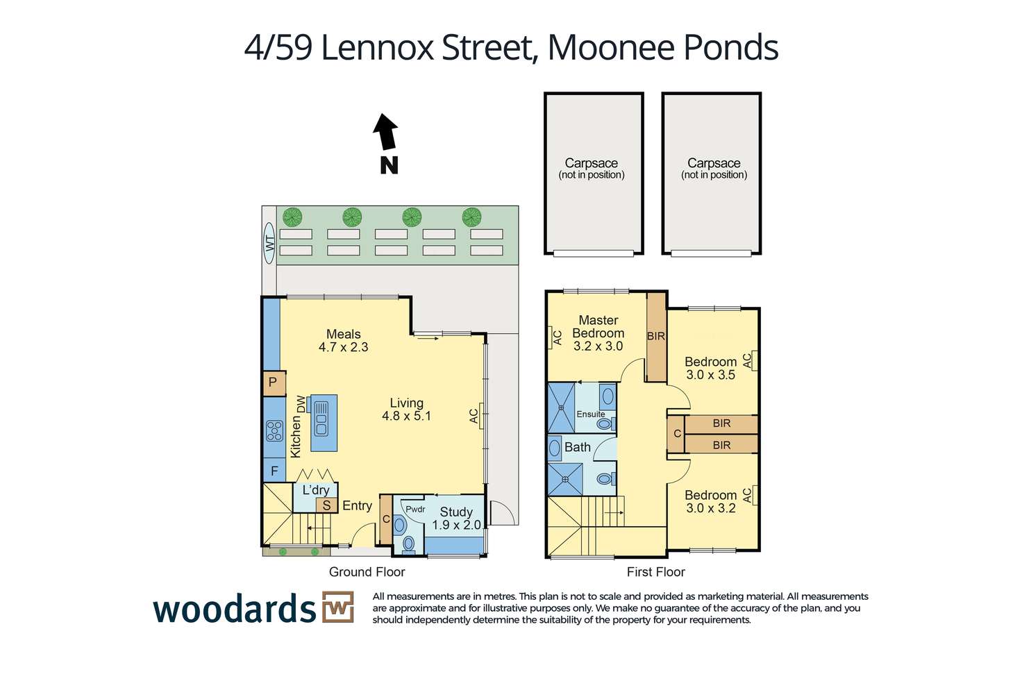 Floorplan of Homely townhouse listing, 4/59 Lennox Street, Moonee Ponds VIC 3039