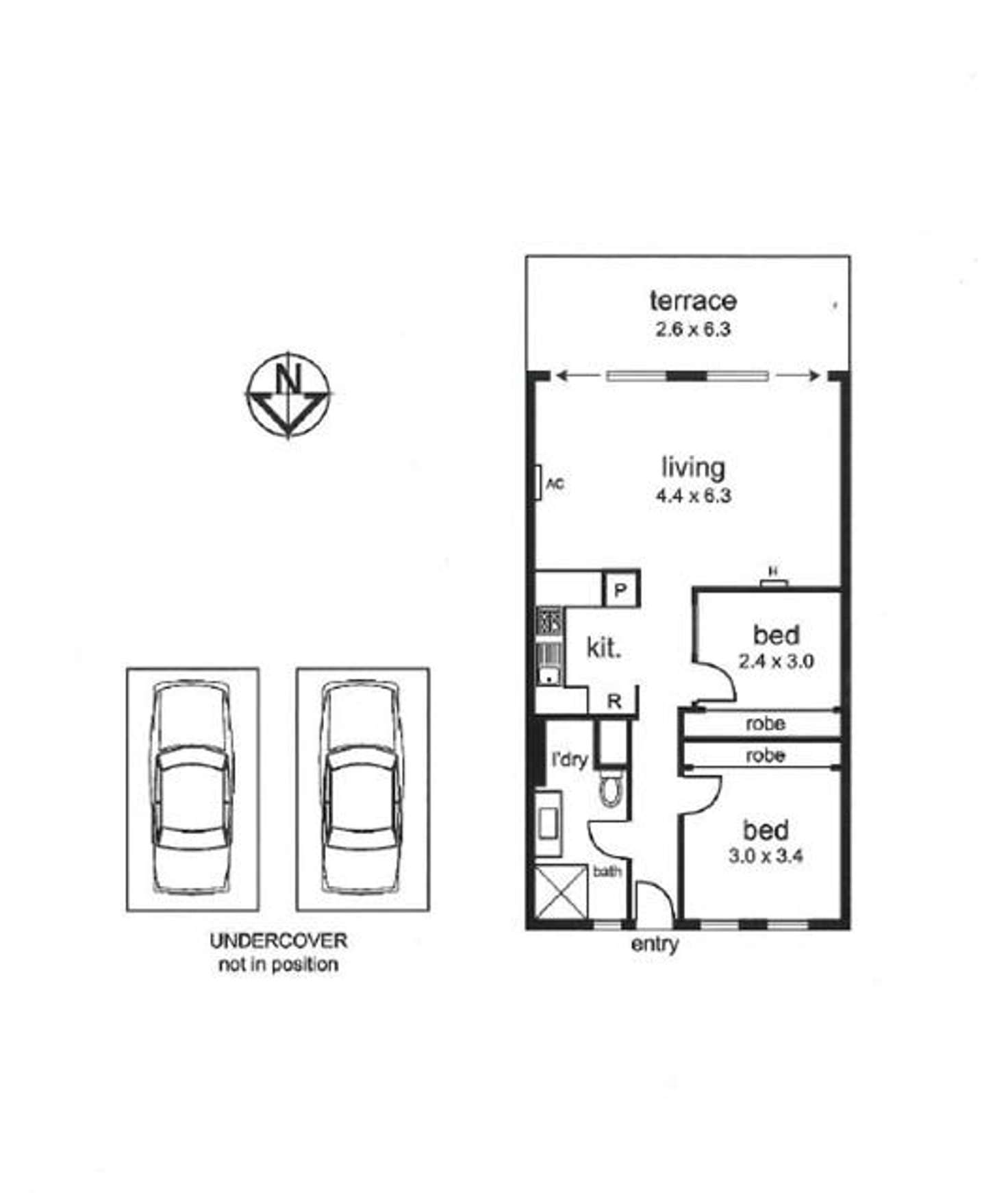 Floorplan of Homely apartment listing, 312/416 Gore Street, Fitzroy VIC 3065