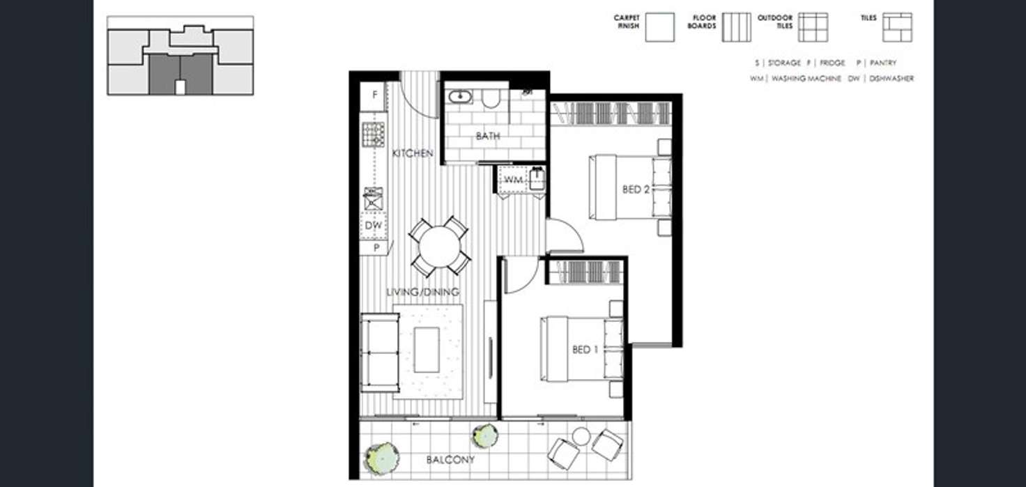 Floorplan of Homely apartment listing, 203/2-6 Duckett Street, Brunswick VIC 3056