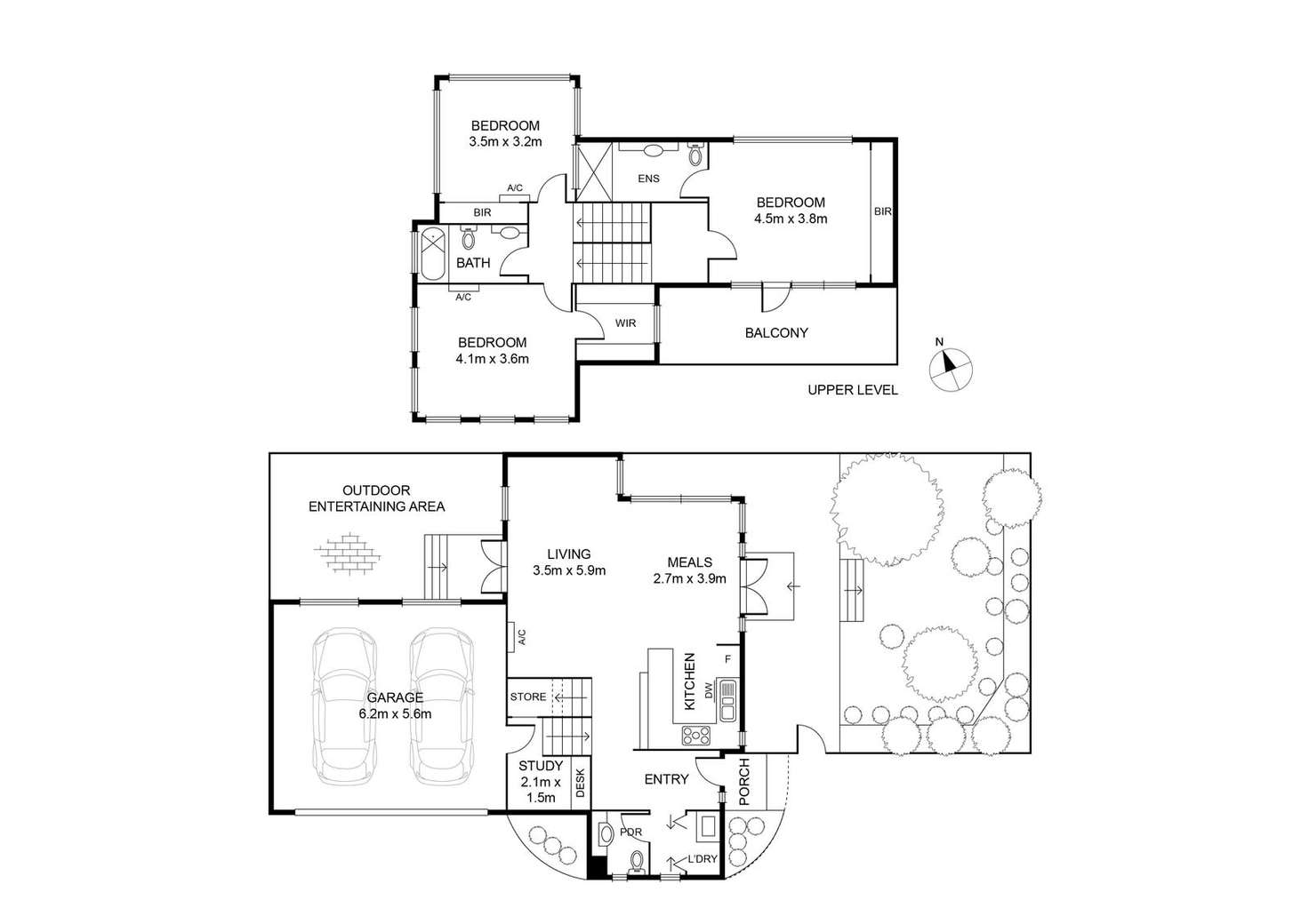 Floorplan of Homely house listing, 1/383 Upper Heidelberg Road, Ivanhoe VIC 3079