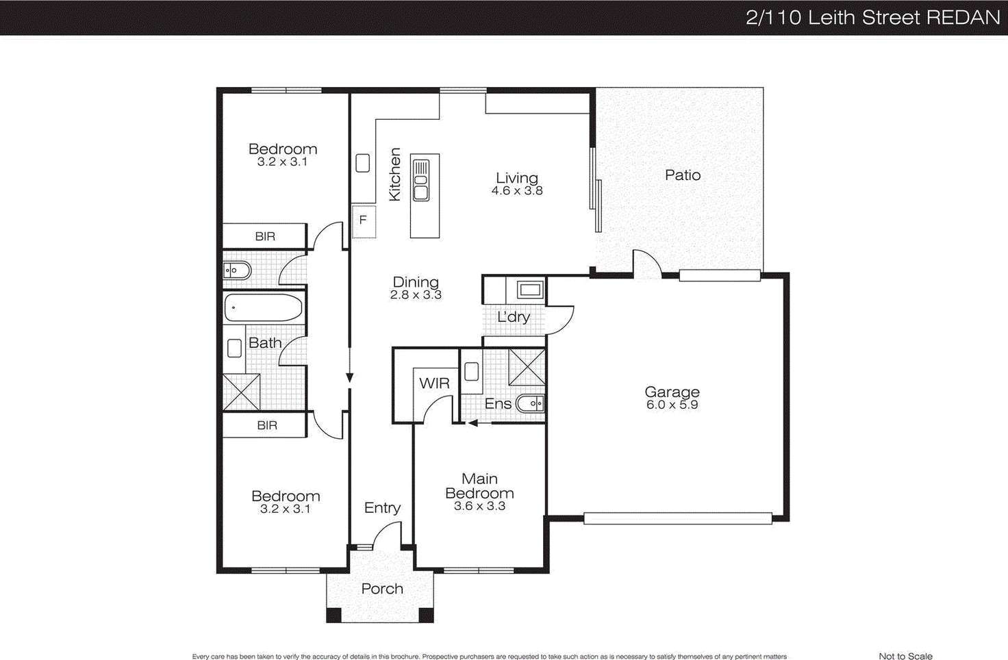 Floorplan of Homely house listing, 2/110 Leith Street, Redan VIC 3350