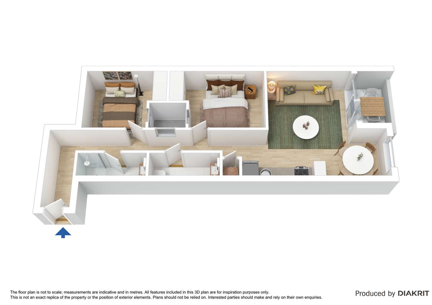 Floorplan of Homely apartment listing, 31/50 Rosslyn Street, West Melbourne VIC 3003