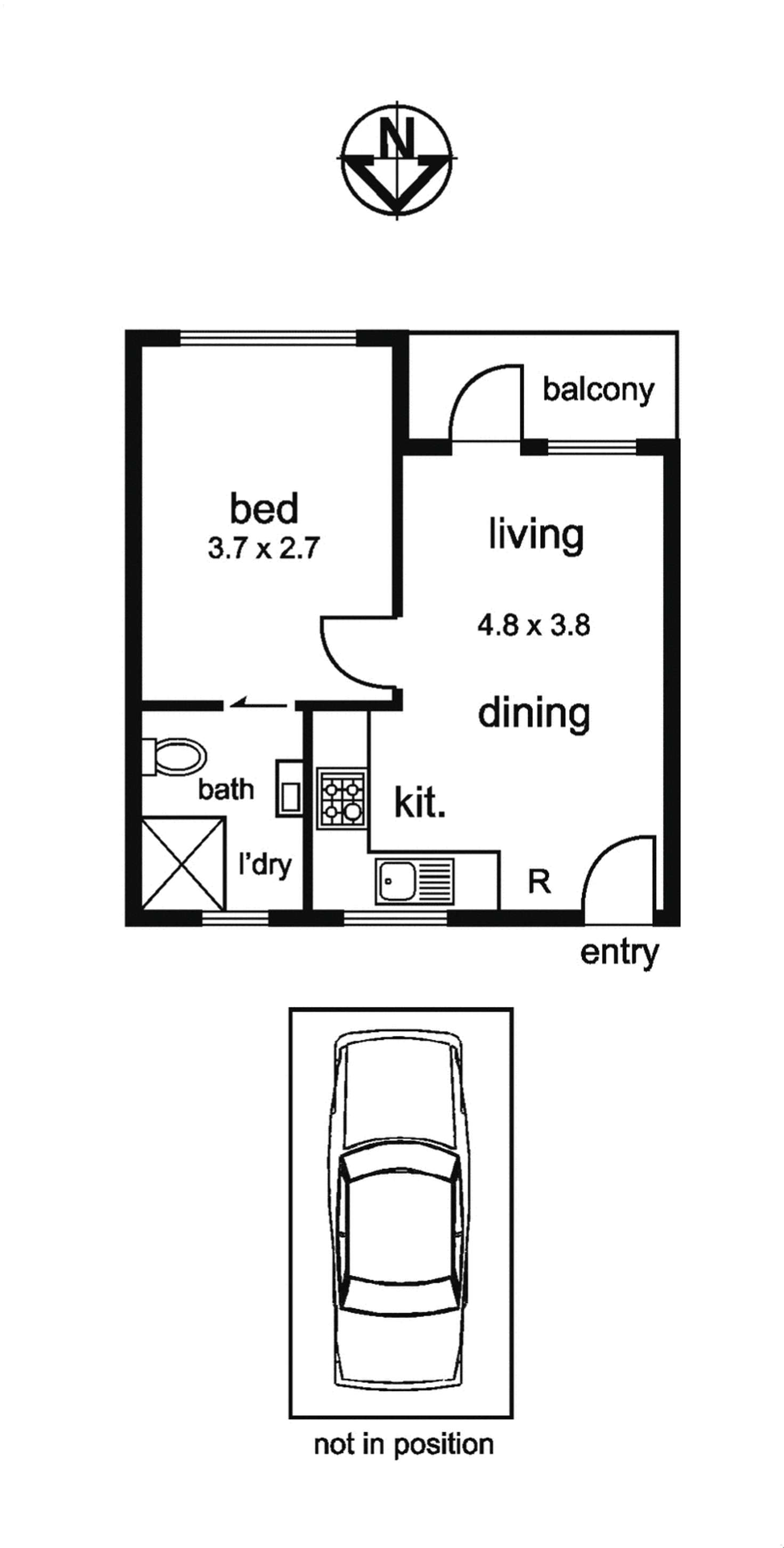 Floorplan of Homely apartment listing, 9/170-176 Fitzroy Street, Fitzroy VIC 3065