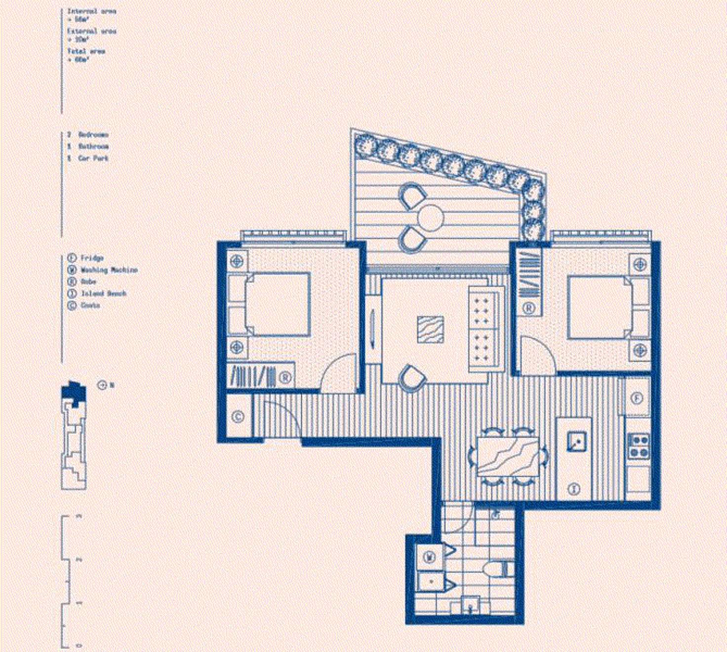 Floorplan of Homely apartment listing, 501/82 Hawdon Street, Heidelberg VIC 3084