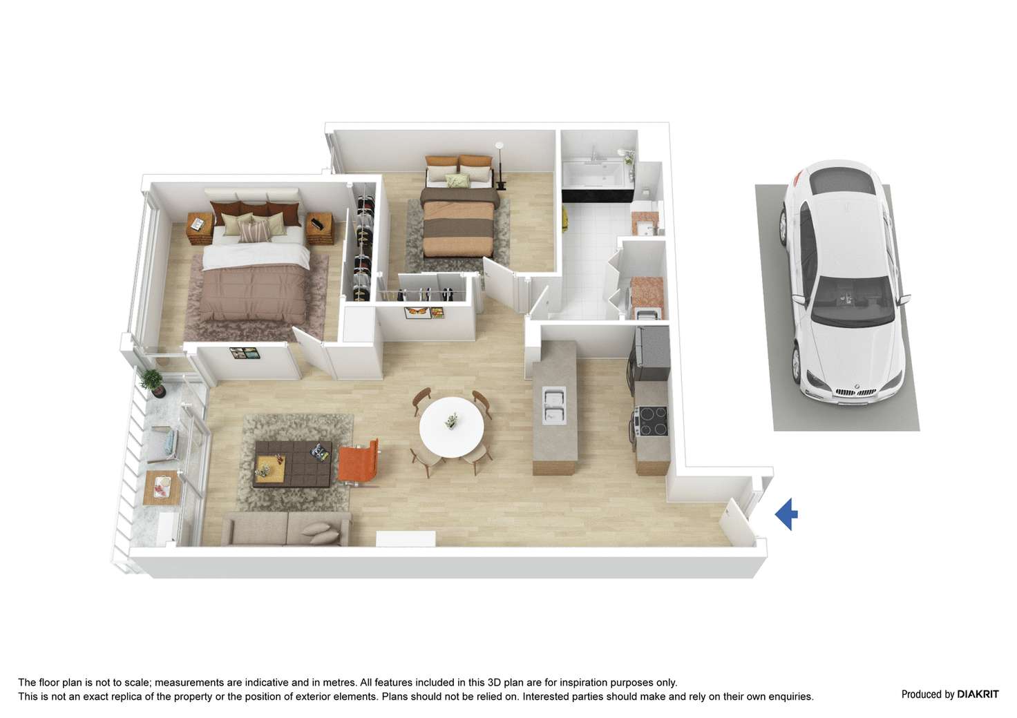 Floorplan of Homely apartment listing, 409/148 Wells Street, South Melbourne VIC 3205