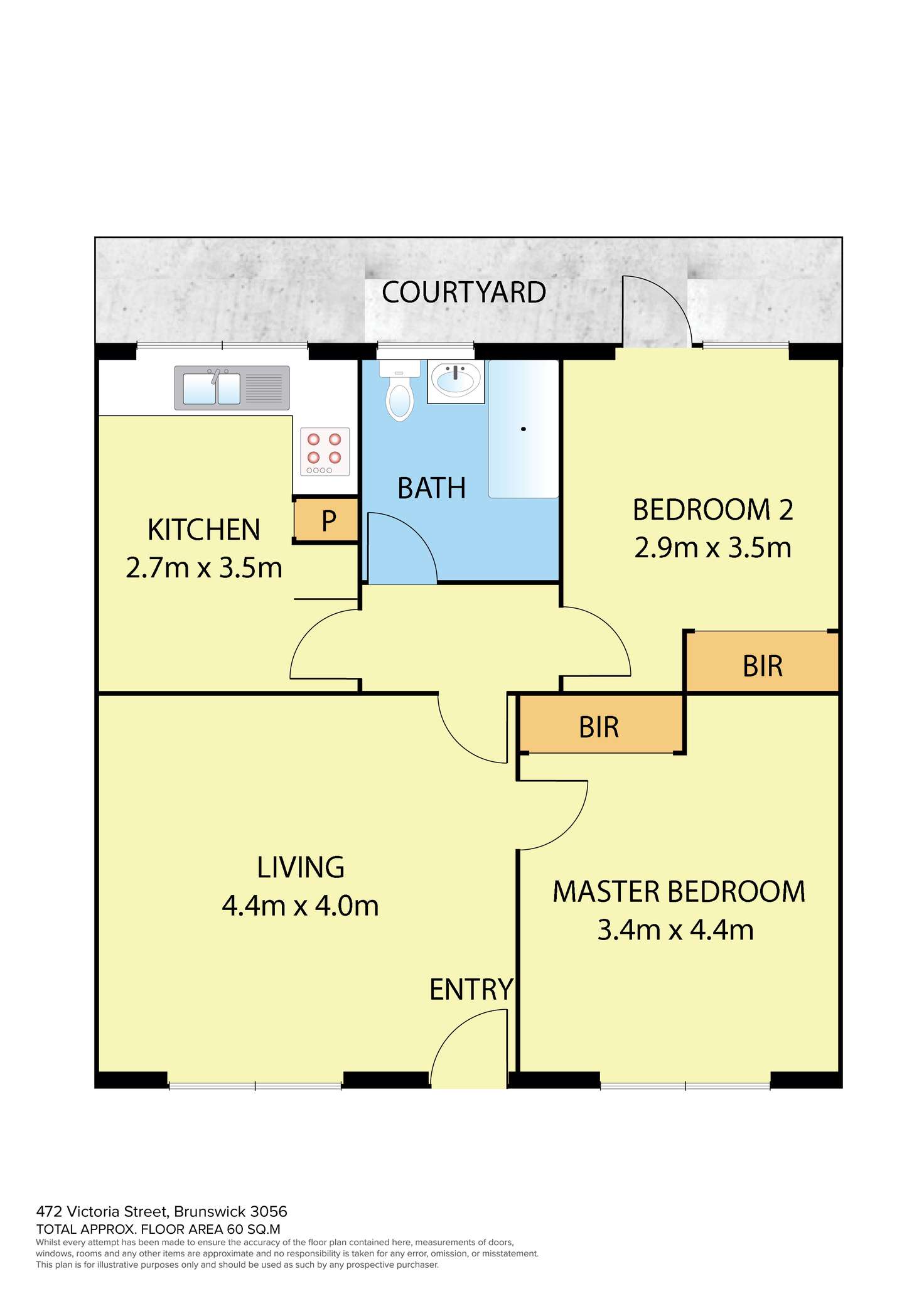 Floorplan of Homely apartment listing, 4/72 Victoria Street, Brunswick East VIC 3057