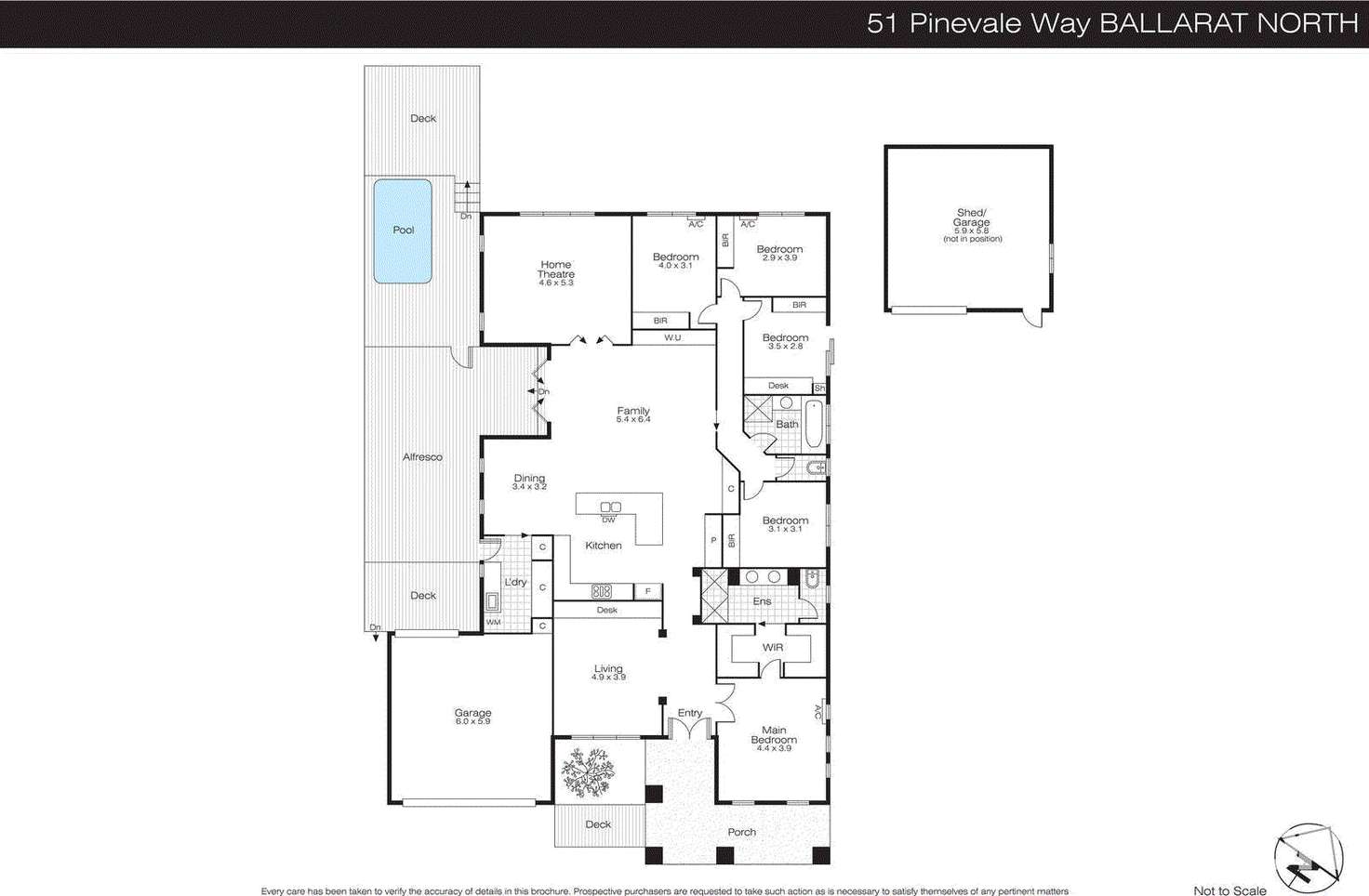 Floorplan of Homely house listing, 51 Pinevale Way, Ballarat North VIC 3350