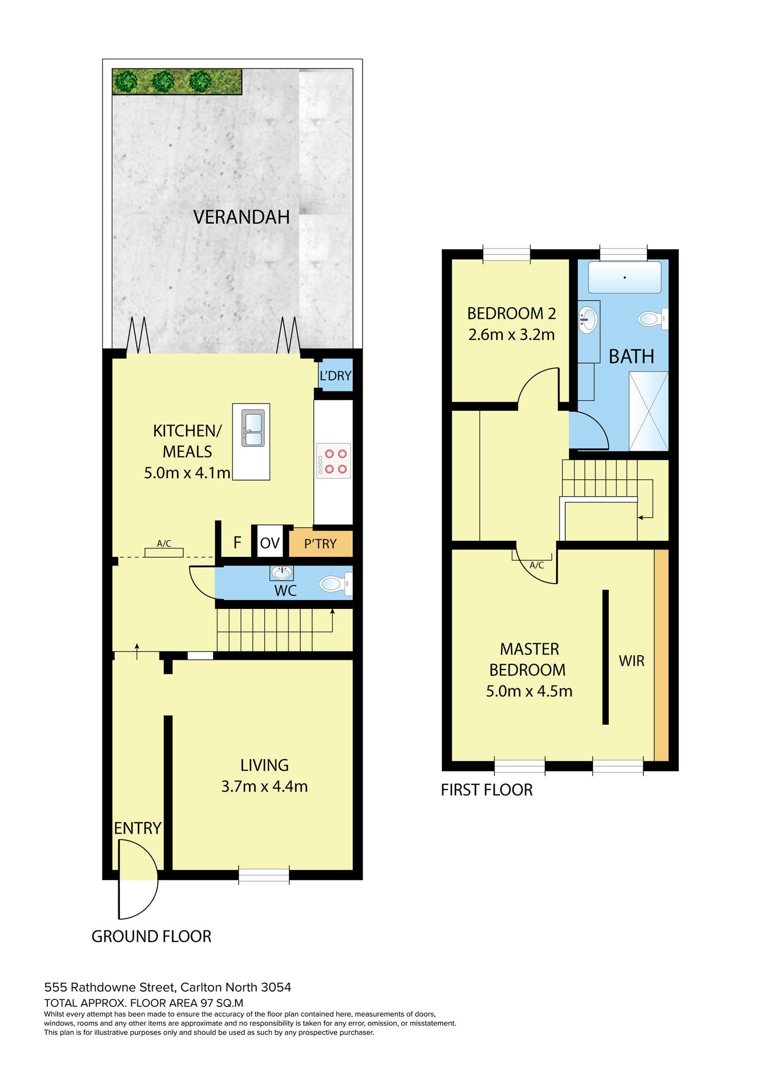 Floorplan of Homely house listing, 555 Rathdowne Street, Carlton North VIC 3054