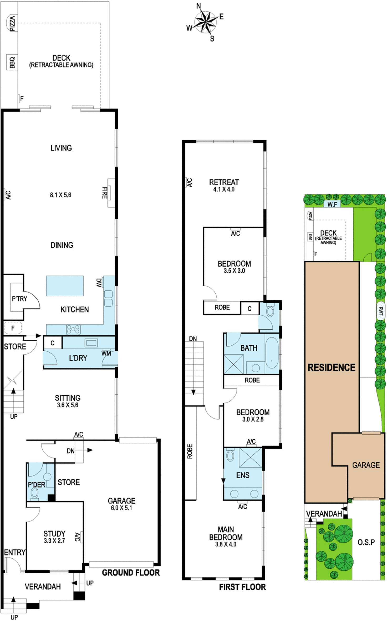 Floorplan of Homely townhouse listing, 11A Summit Avenue, Hampton East VIC 3188
