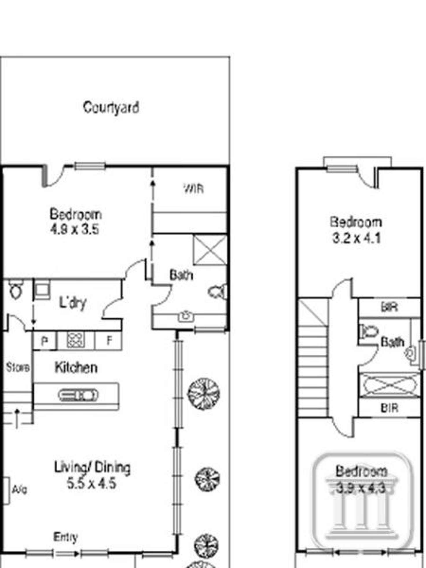 Floorplan of Homely townhouse listing, 8/70-74 Brunswick Road, Brunswick VIC 3056