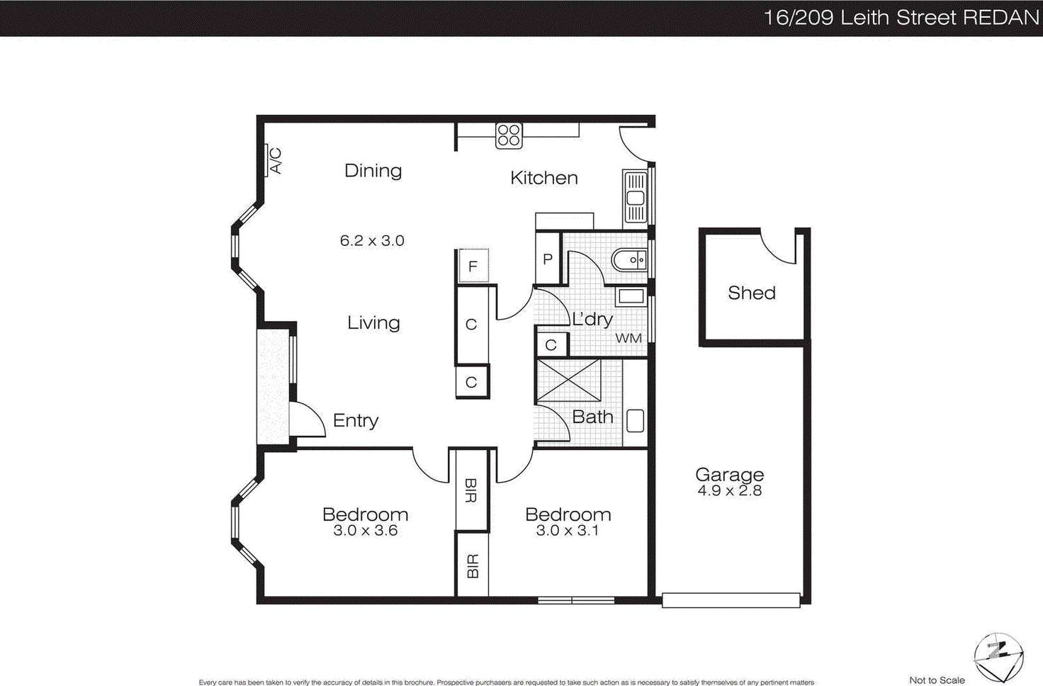 Floorplan of Homely unit listing, 16/209 Leith Street, Redan VIC 3350