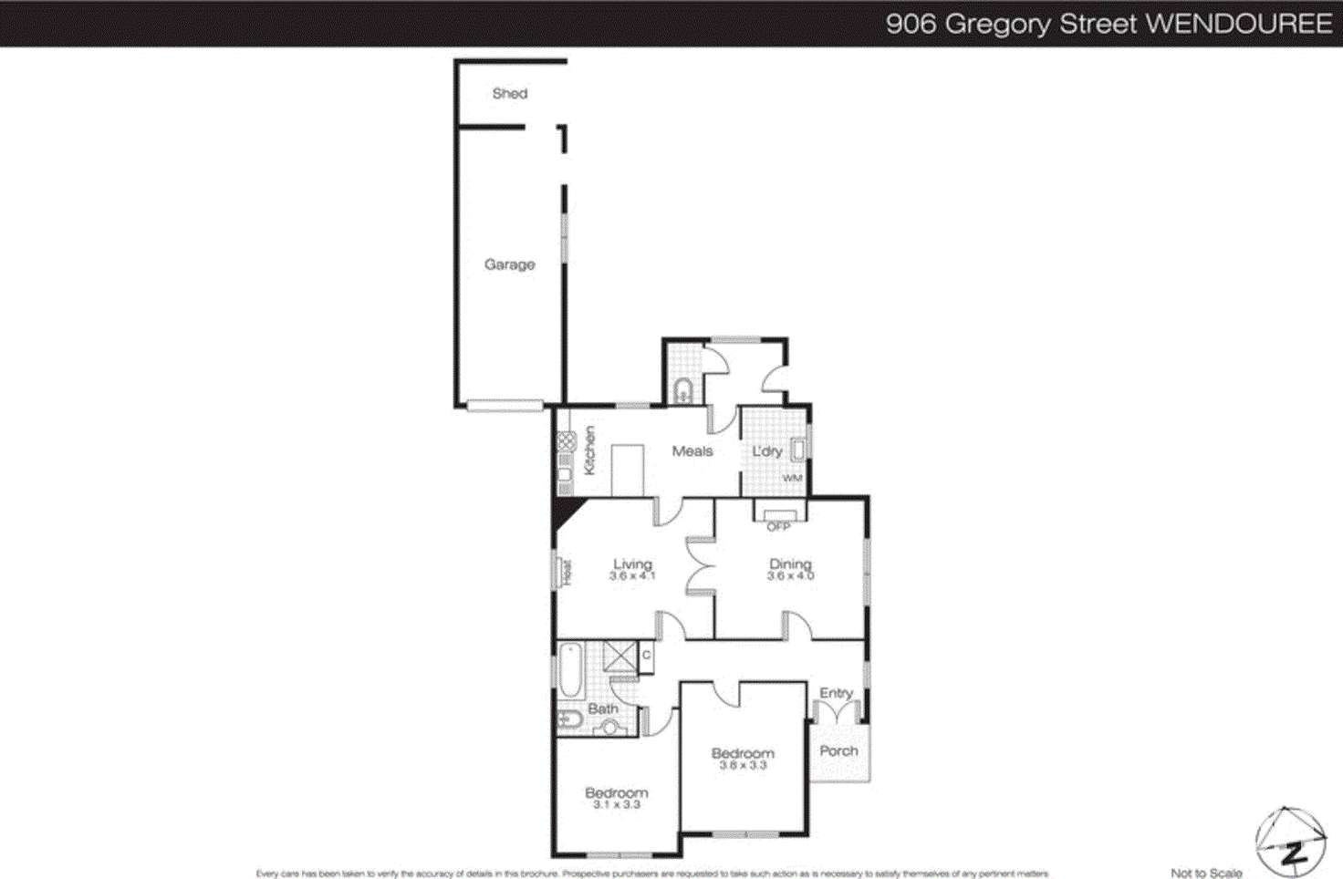 Floorplan of Homely unit listing, 906 Gregory Street, Wendouree VIC 3355