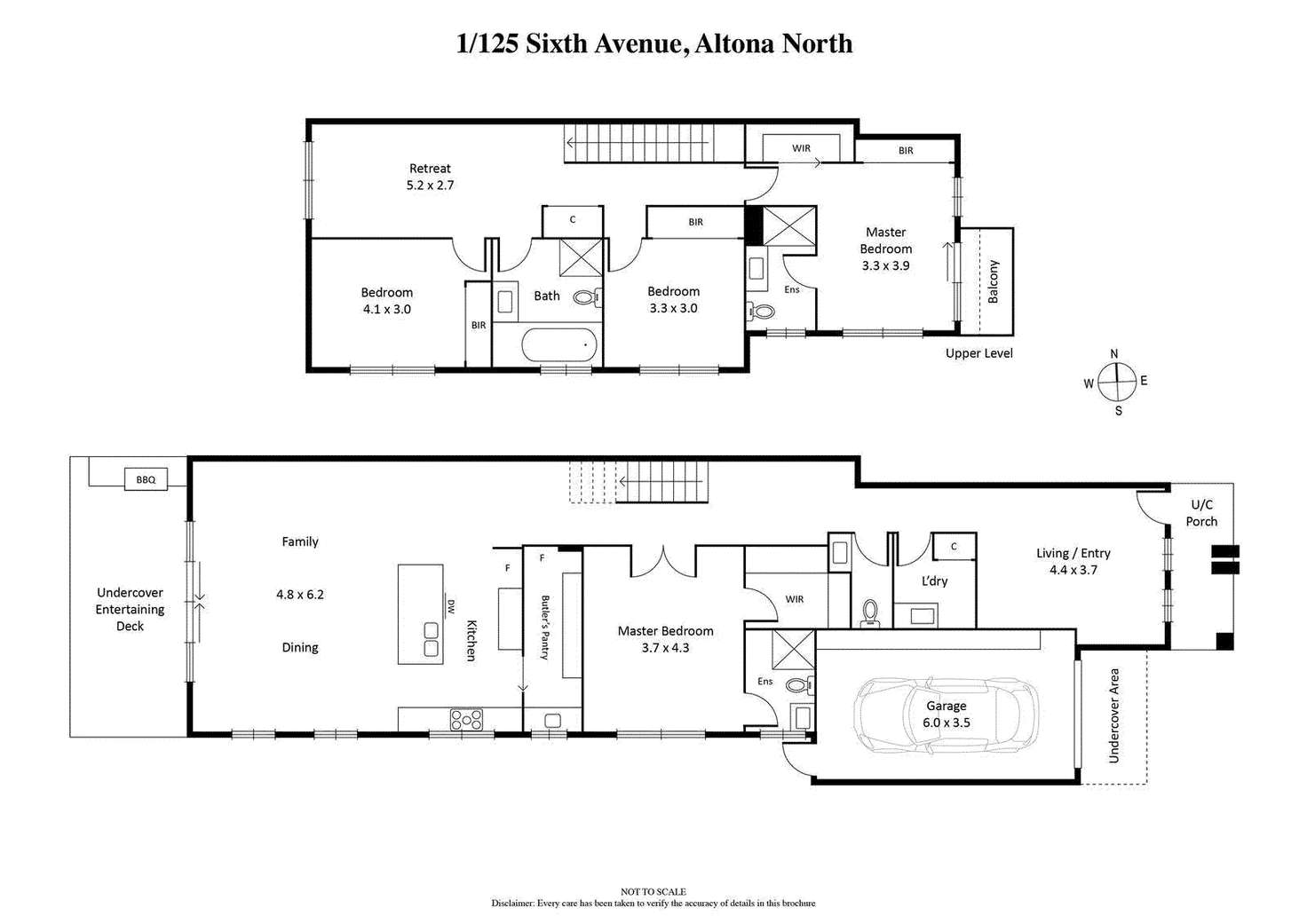 Floorplan of Homely townhouse listing, 1/125 Sixth Avenue, Altona North VIC 3025