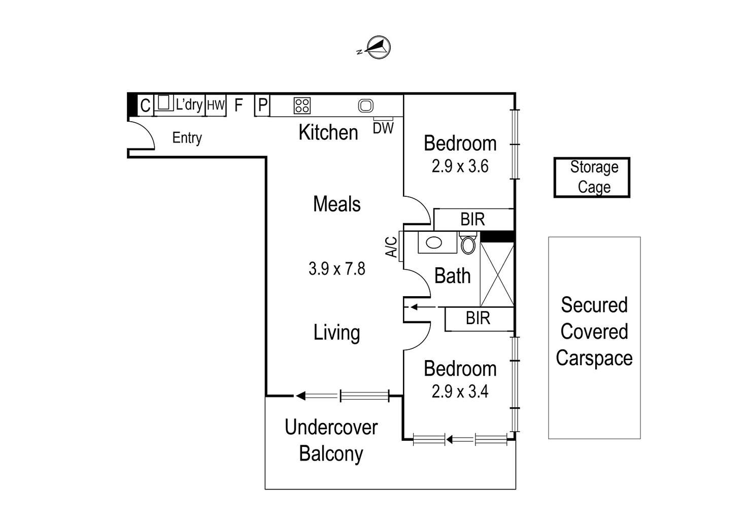 Floorplan of Homely apartment listing, 306/8 Breavington Way, Northcote VIC 3070
