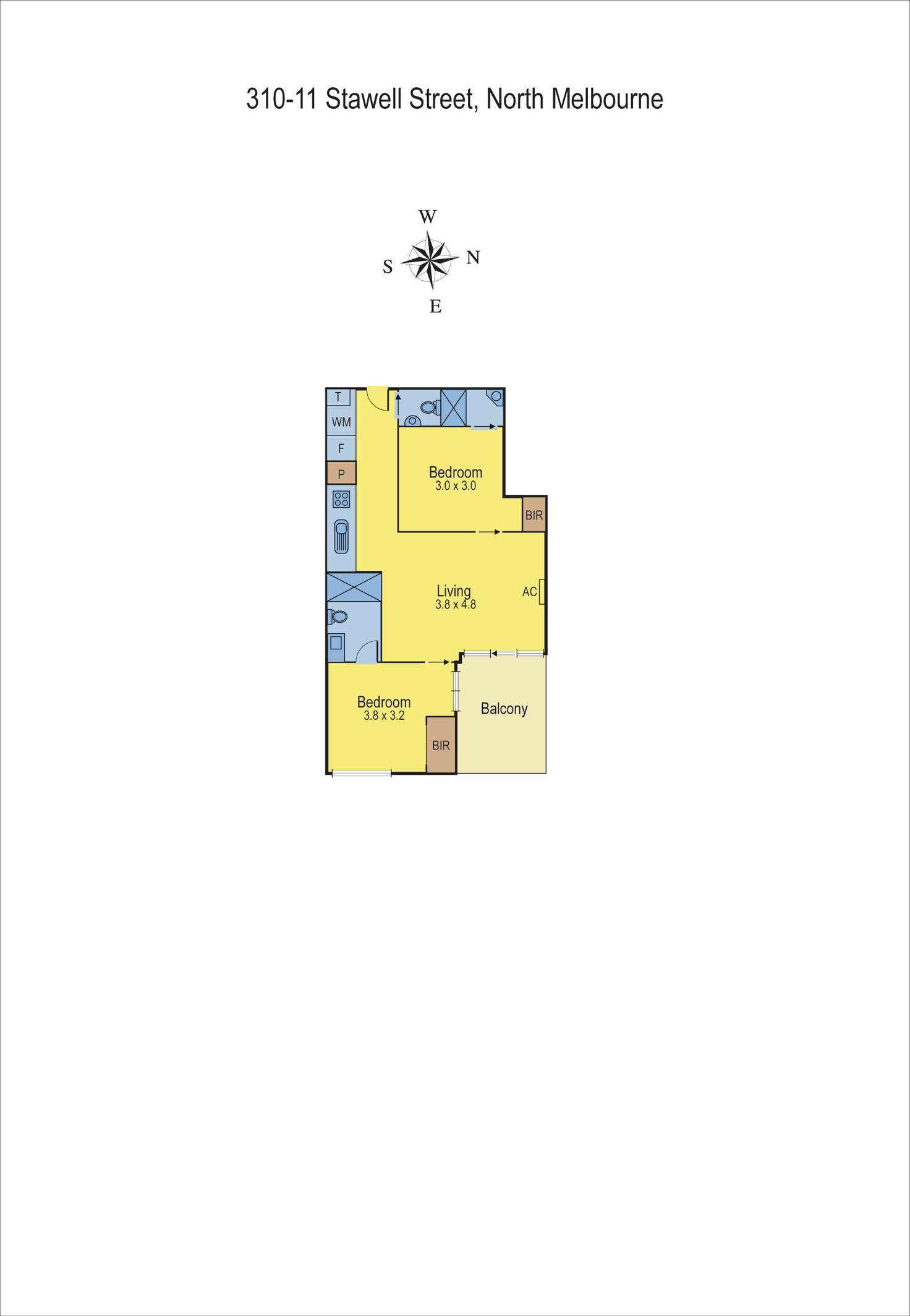 Floorplan of Homely apartment listing, 310/11 Stawell Street, North Melbourne VIC 3051