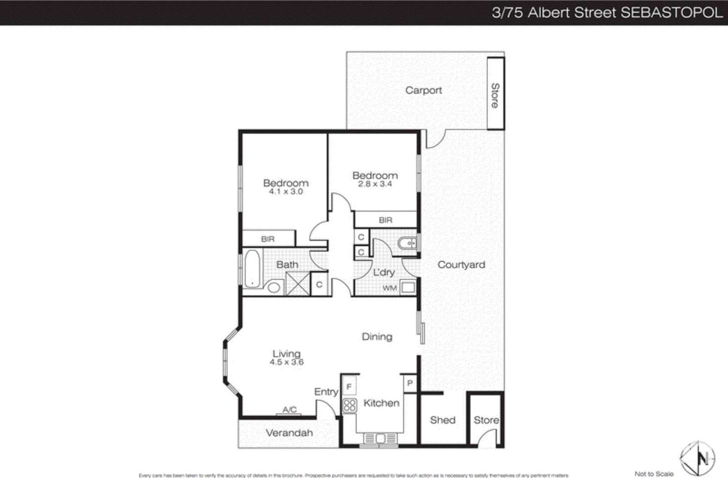 Floorplan of Homely unit listing, 3/75 Albert Street, Sebastopol VIC 3356