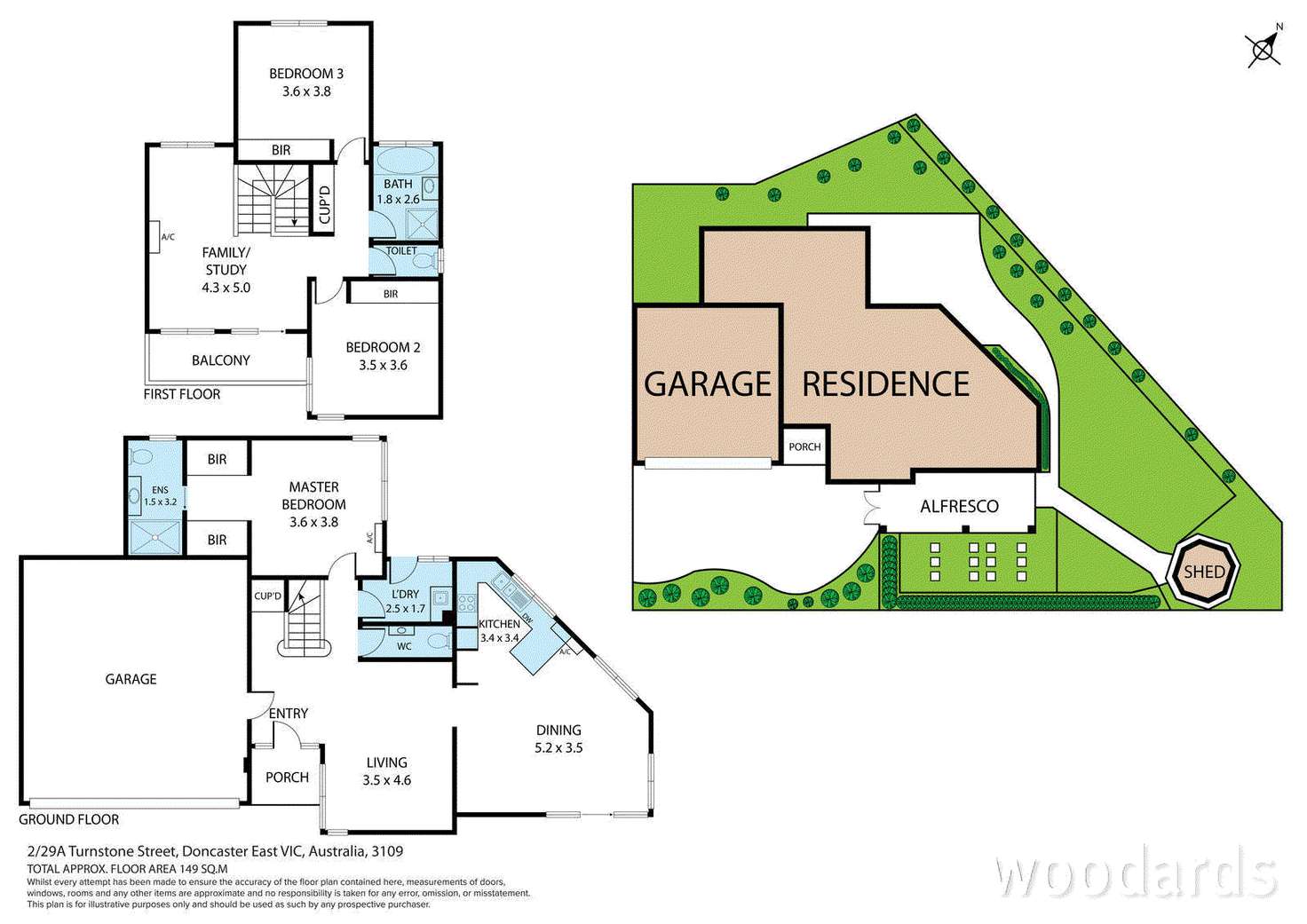 Floorplan of Homely townhouse listing, 2/29A Turnstone Street, Doncaster East VIC 3109