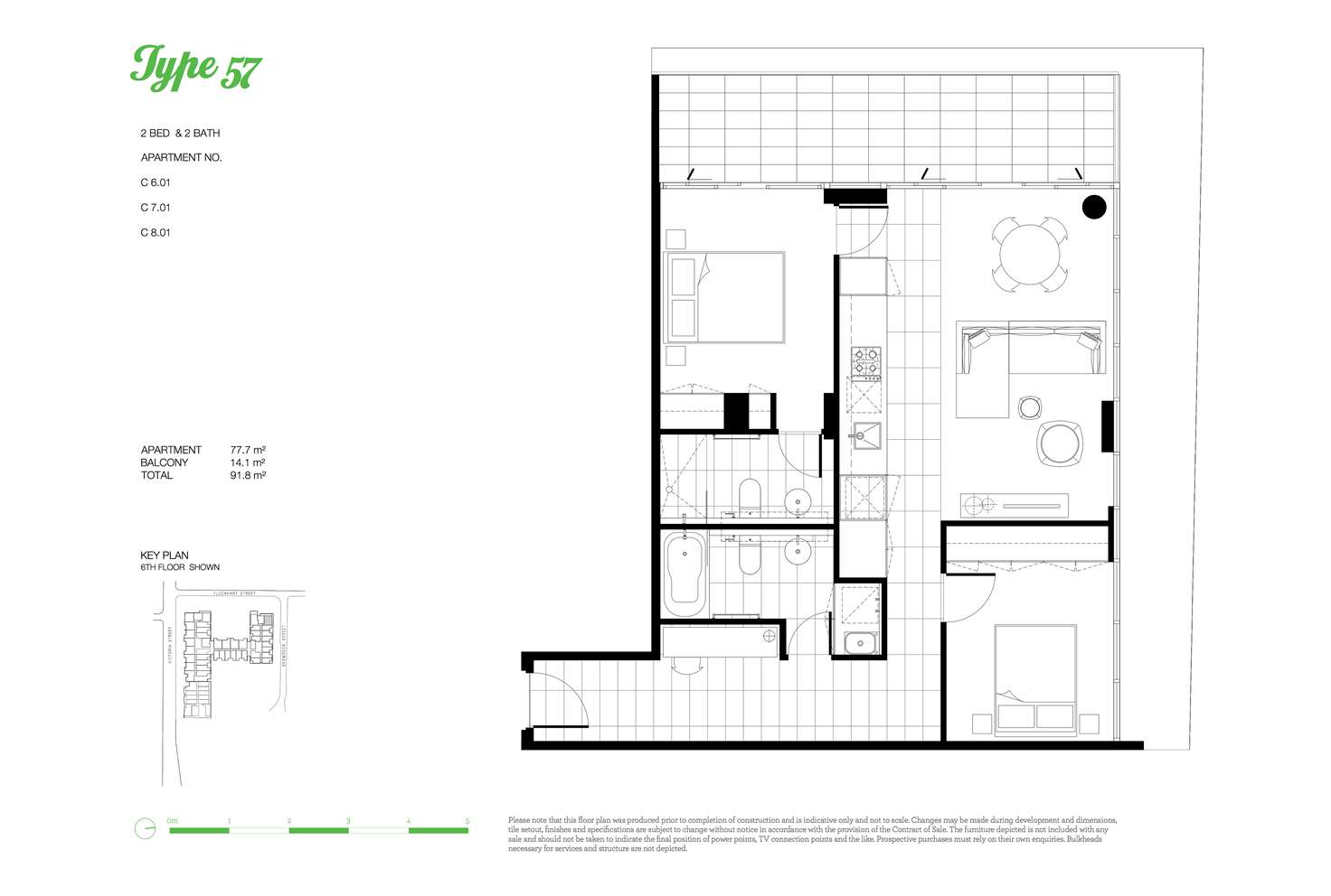 Floorplan of Homely apartment listing, 601C/11 Shamrock Street, Abbotsford VIC 3067