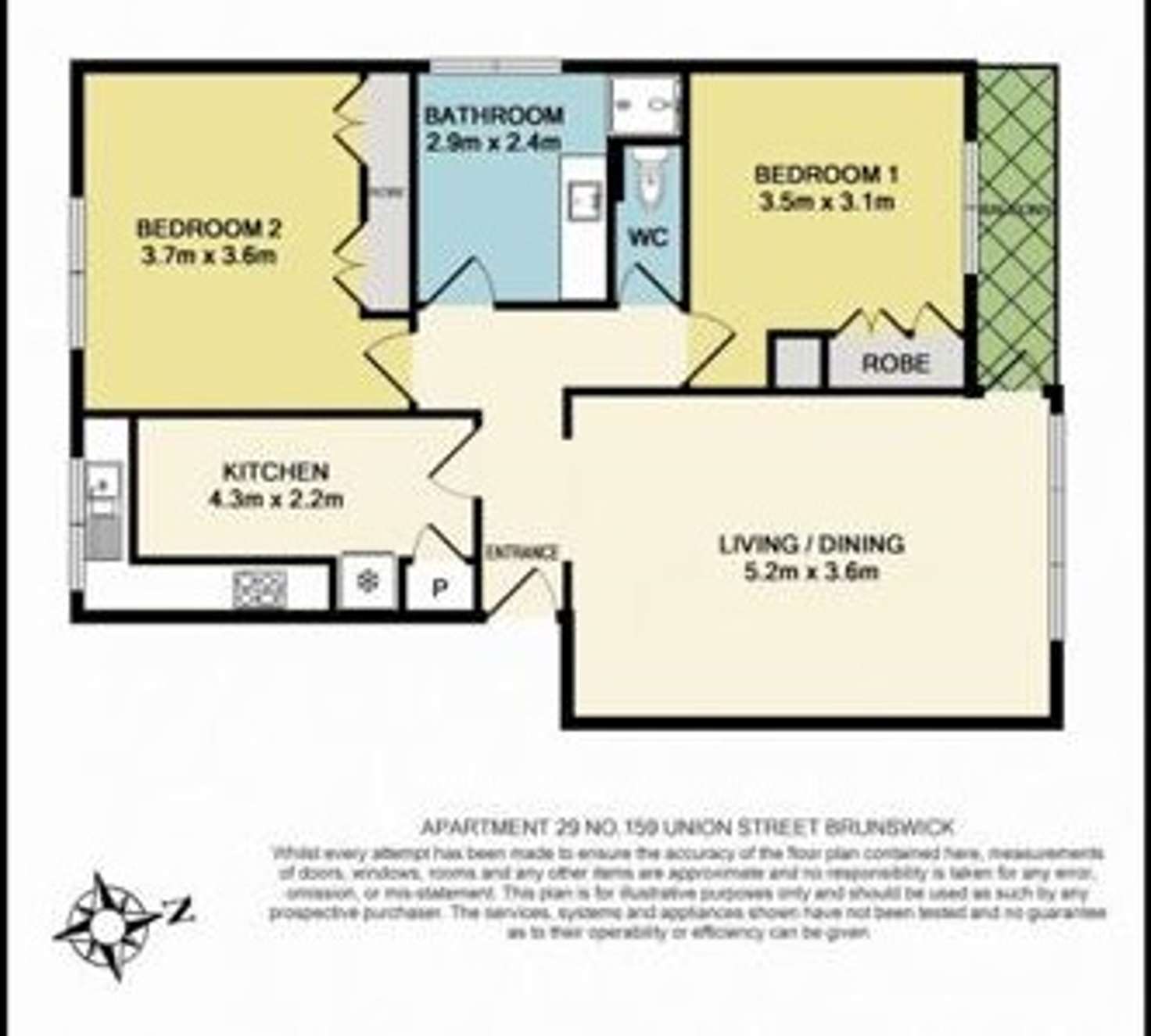 Floorplan of Homely apartment listing, 29/159 Union Street, Brunswick VIC 3056