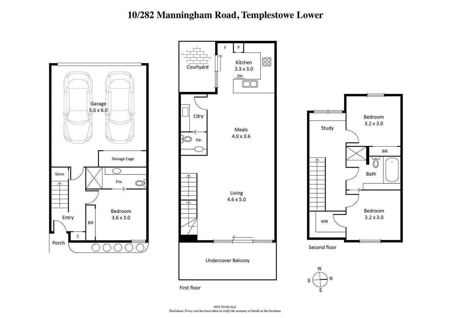 Floorplan of Homely townhouse listing, 10/282 Manningham Road, Templestowe Lower VIC 3107