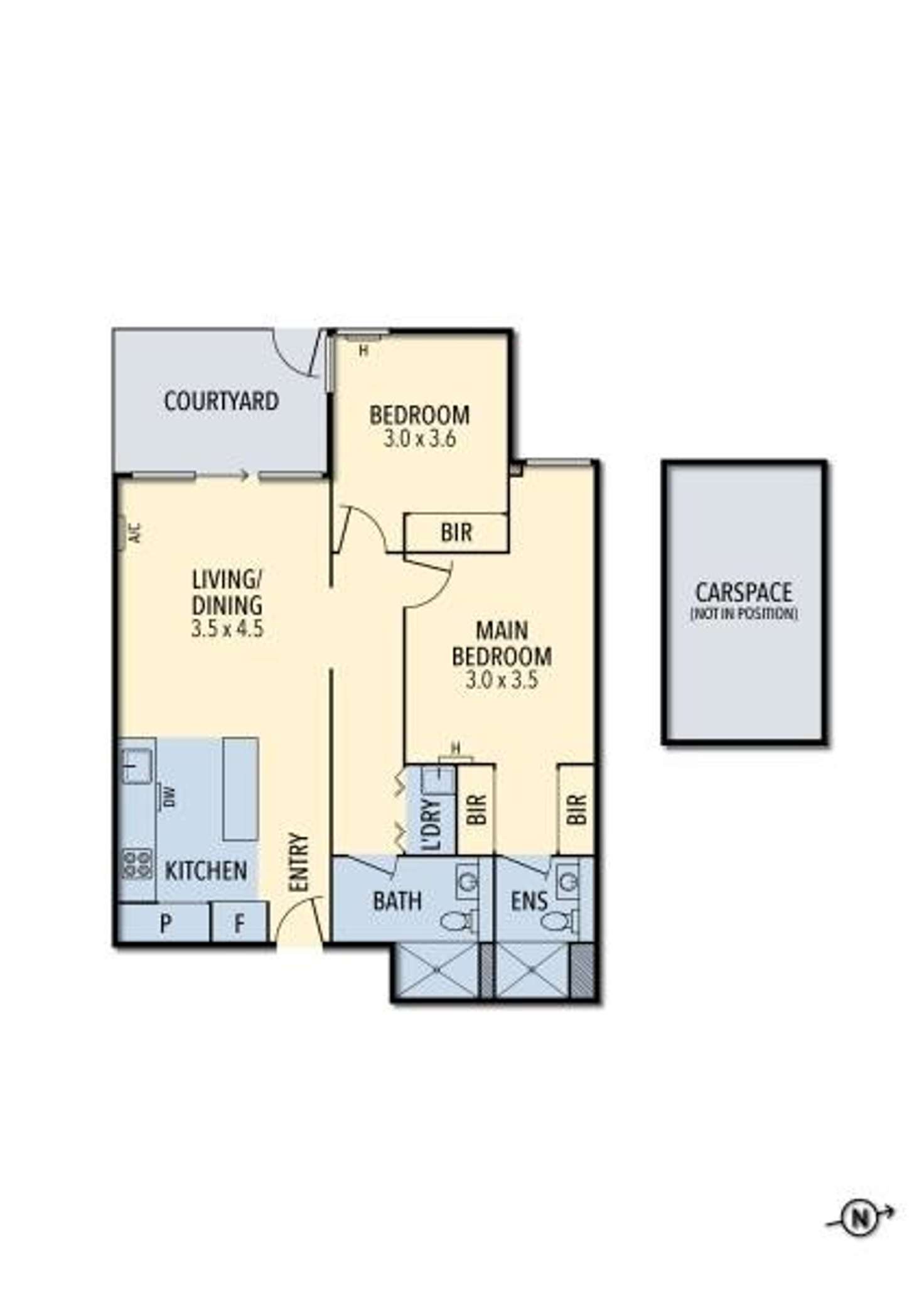 Floorplan of Homely apartment listing, D2/42 Hutchinson Street, Brunswick East VIC 3057