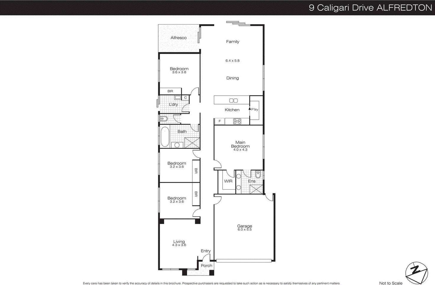 Floorplan of Homely house listing, 9 Caligari Way, Alfredton VIC 3350