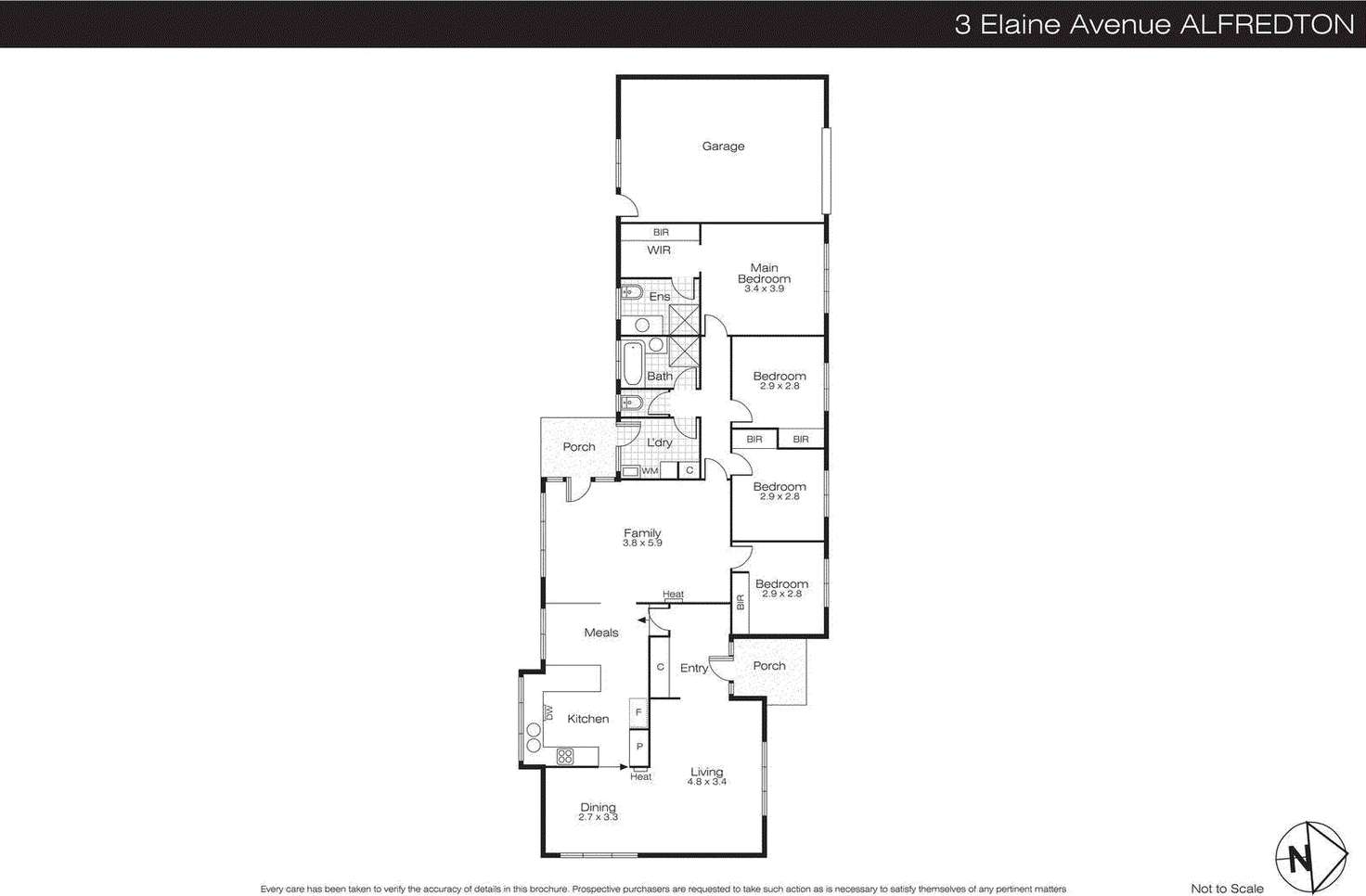 Floorplan of Homely house listing, 3 Elaine Avenue, Alfredton VIC 3350