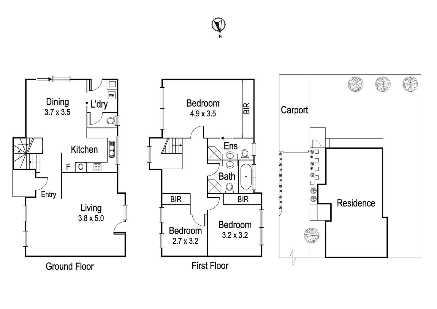 Floorplan of Homely townhouse listing, 3/8 Coate Avenue, Alphington VIC 3078