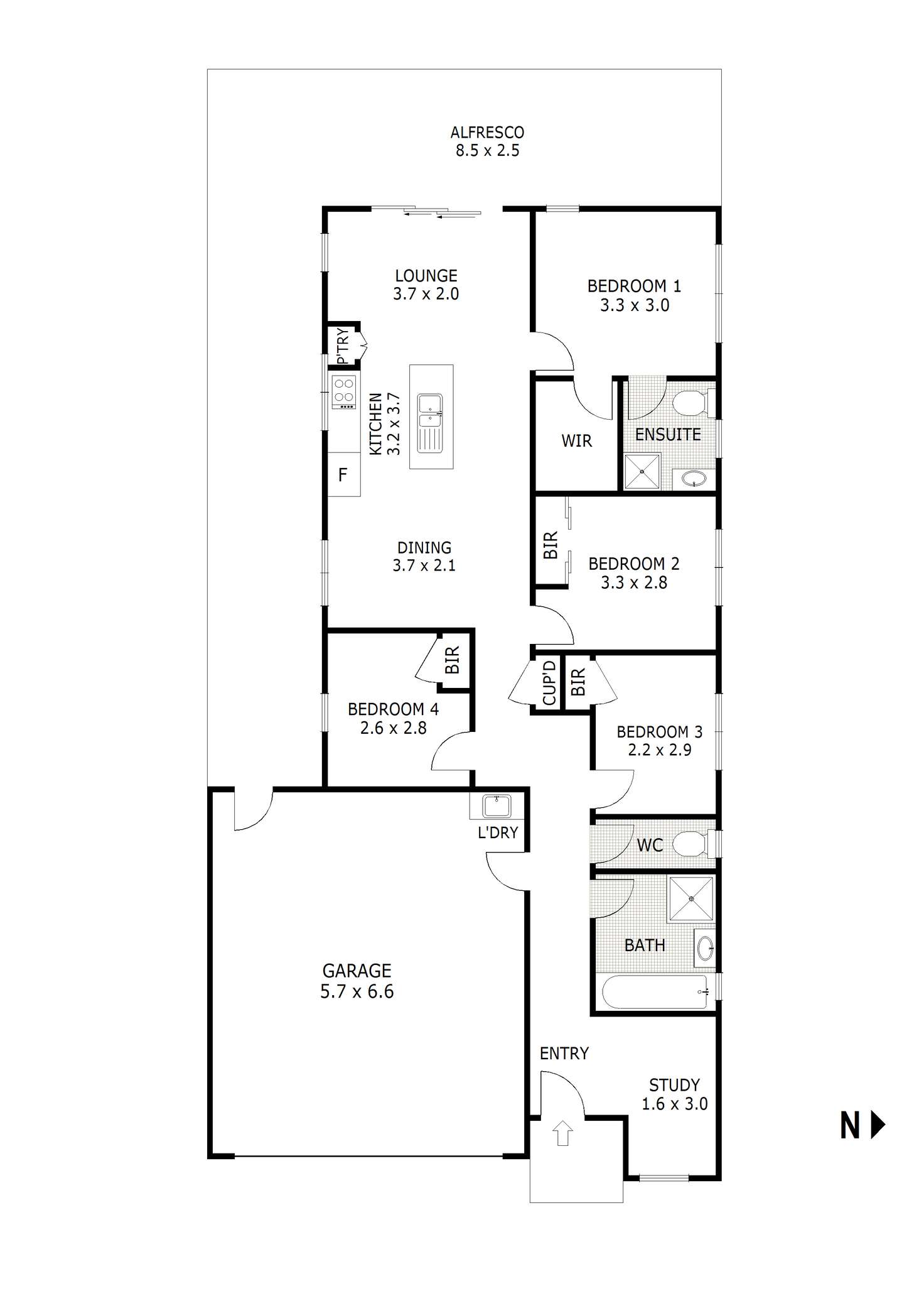 Floorplan of Homely house listing, 33 Pauline Way, Kilmore VIC 3764