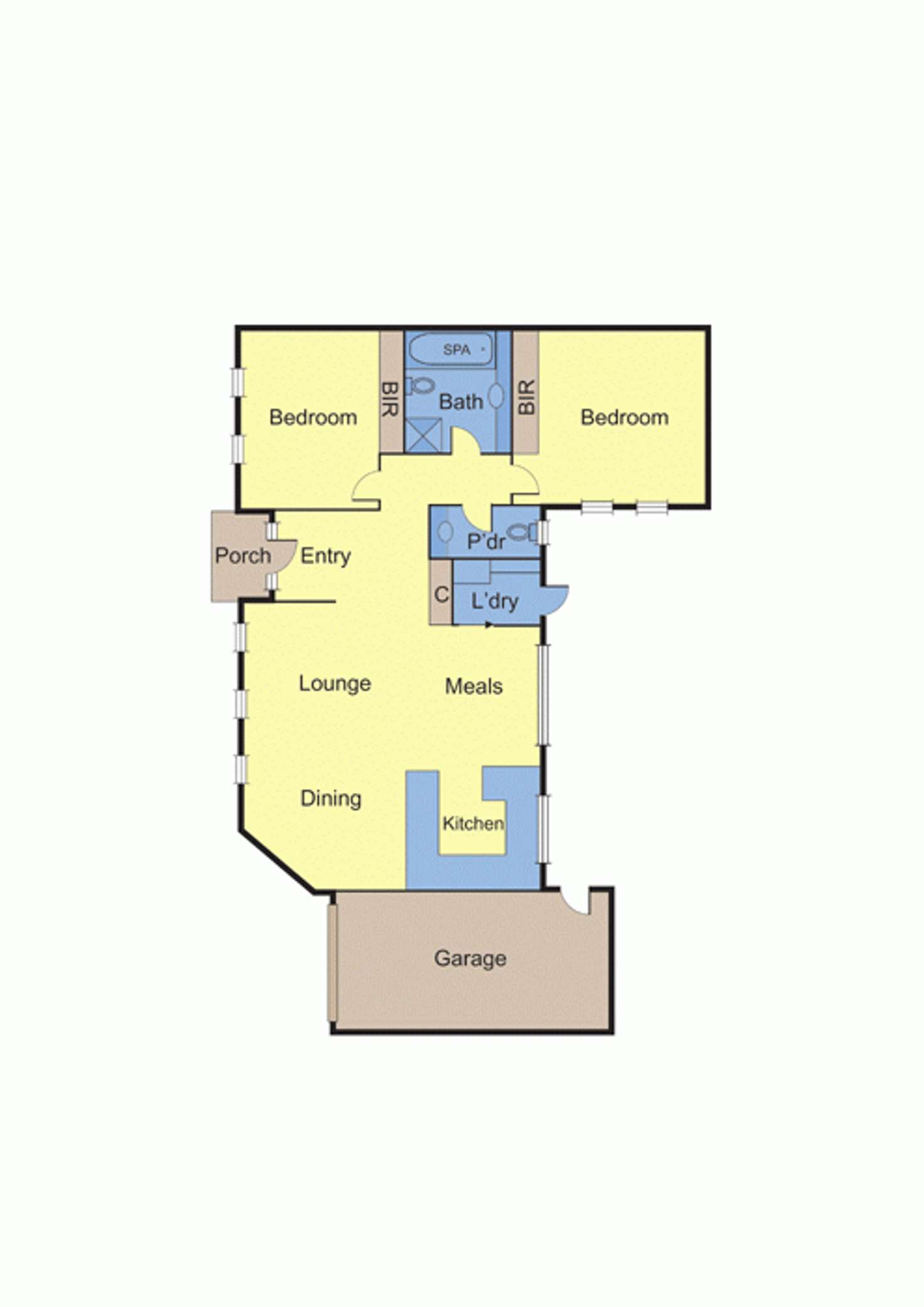 Floorplan of Homely townhouse listing, 2/45 Briggs Street, Caulfield South VIC 3162