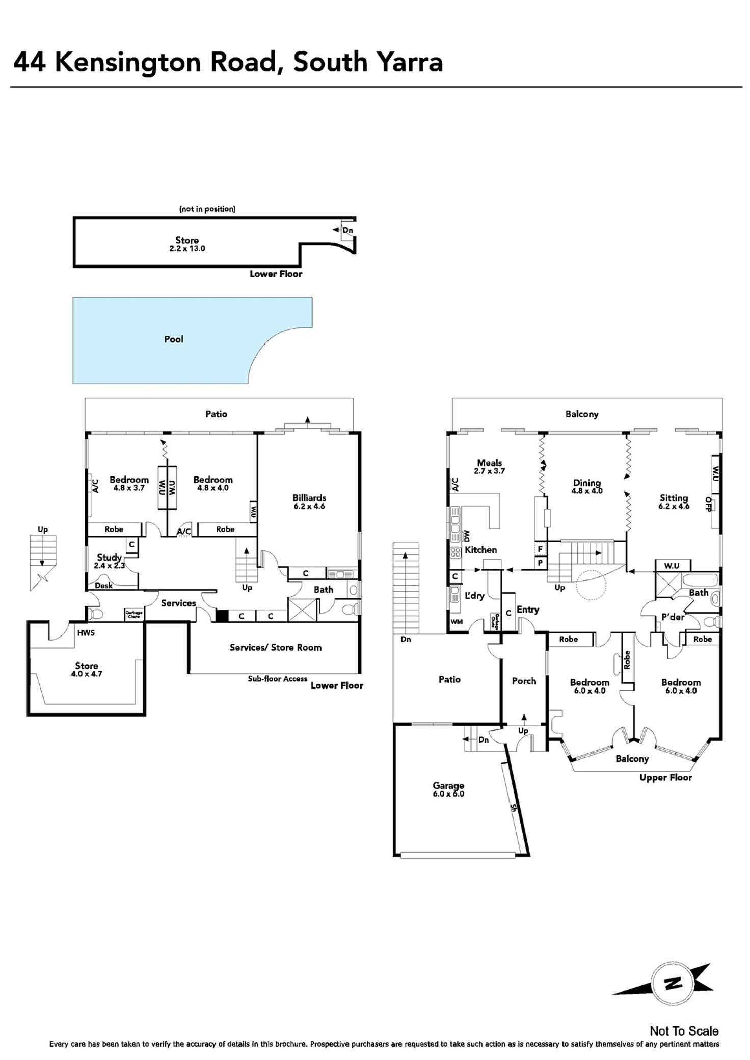 Floorplan of Homely house listing, 44 Kensington Road, South Yarra VIC 3141