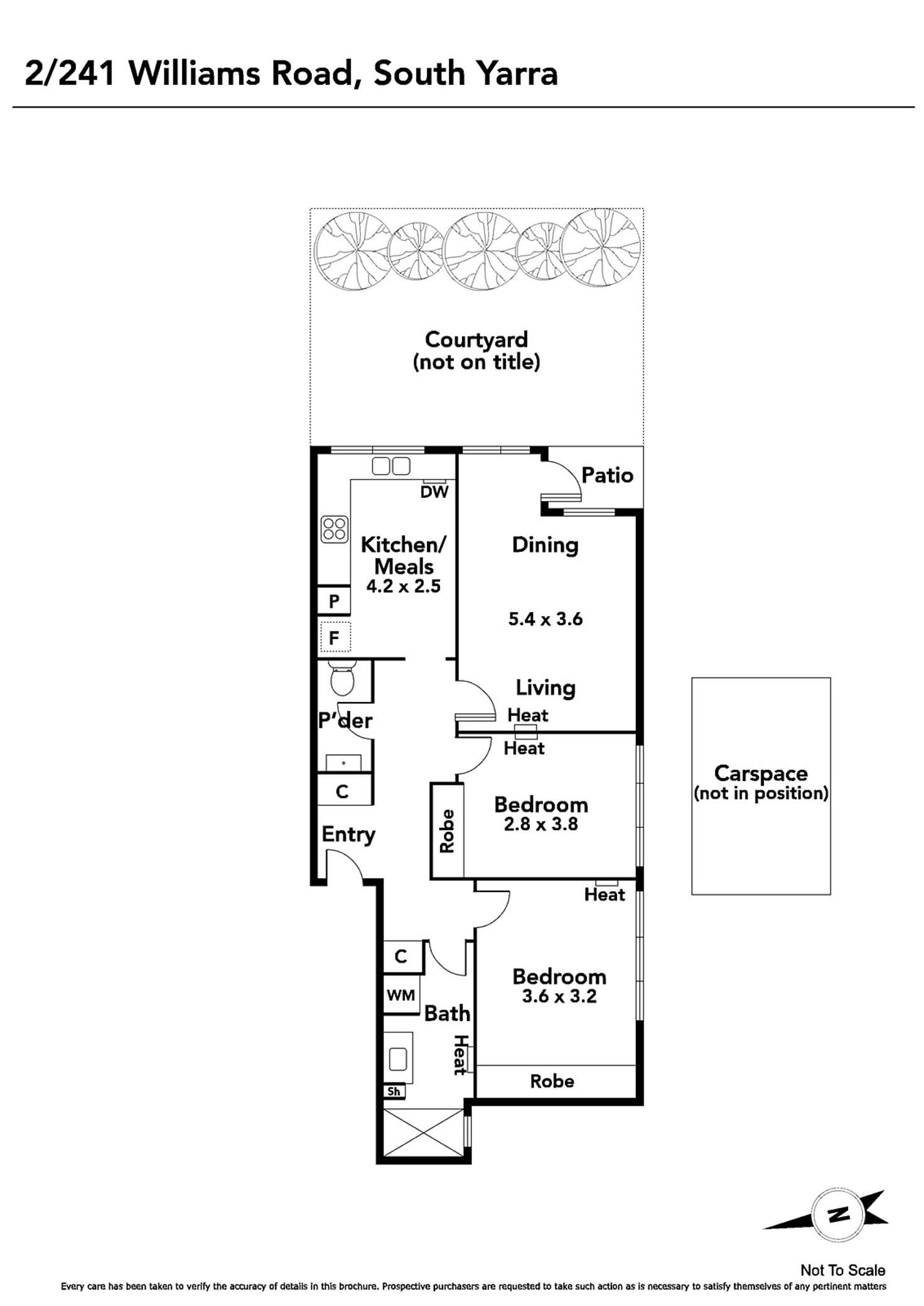 Floorplan of Homely apartment listing, 2/241 Williams Road, South Yarra VIC 3141